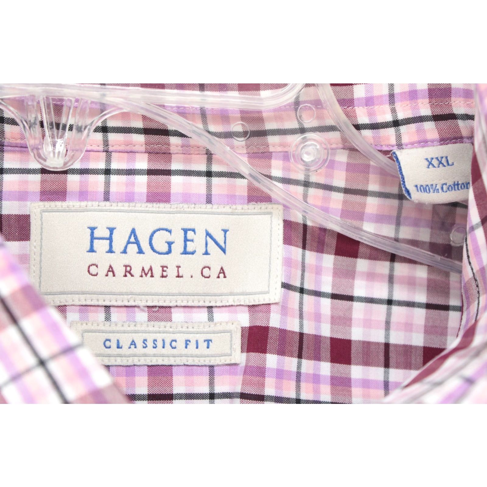 Vintage Hagen Carmel Dress Shirt Men's XXL Classic Fit Plaid Button Down Office Casual Shirt Size US XXL / EU 58 / 5 - 6 Thumbnail