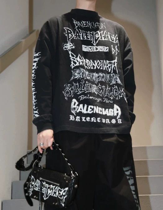 Balenciaga Balenciaga Black Sanskrit graffiti multi-element full prin Size US L / EU 52-54 / 3 - 5 Thumbnail