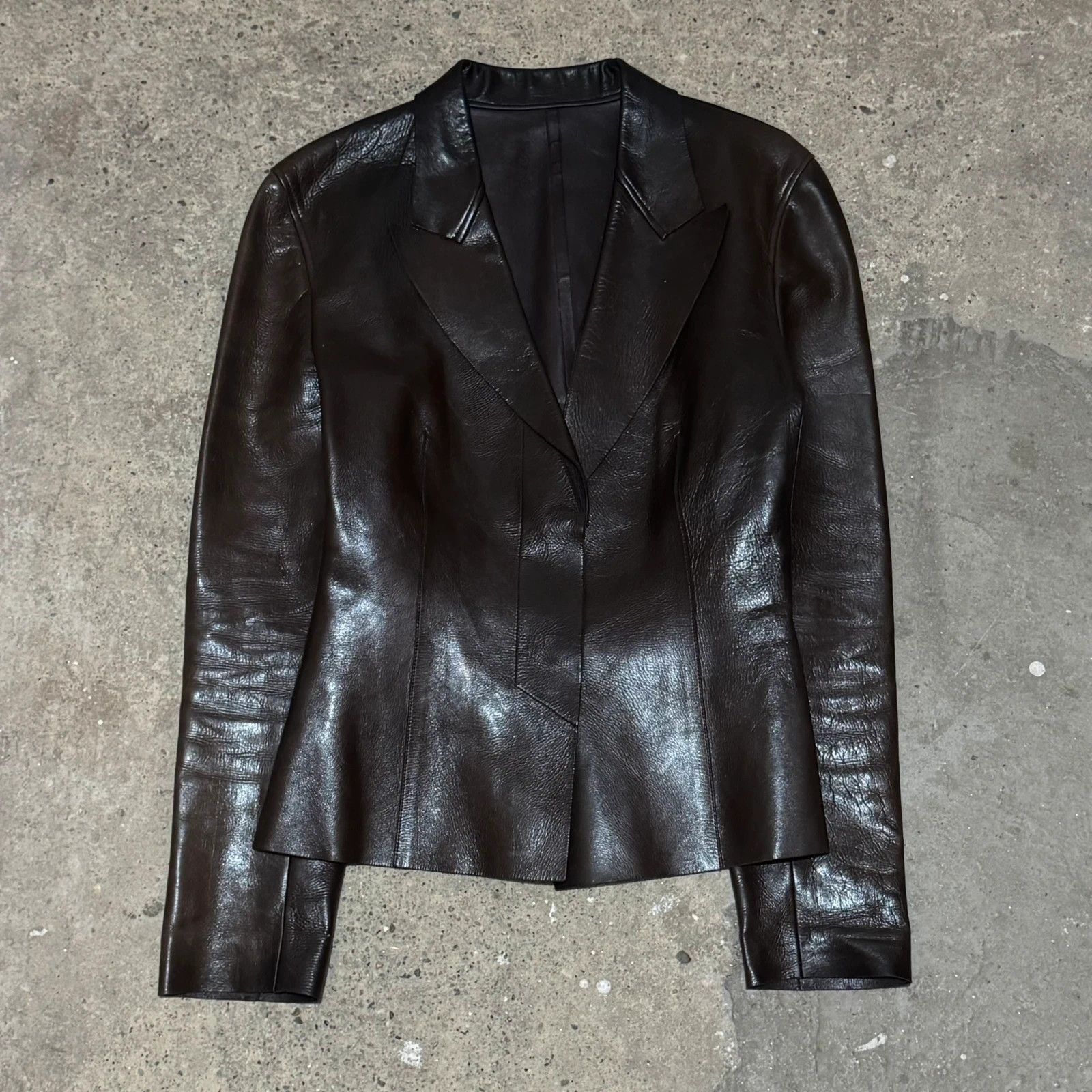 Gucci S/S 1998 Gucci by Tom Ford leather blazer Size S / US 4 / IT 40 - 1 Thumbnail