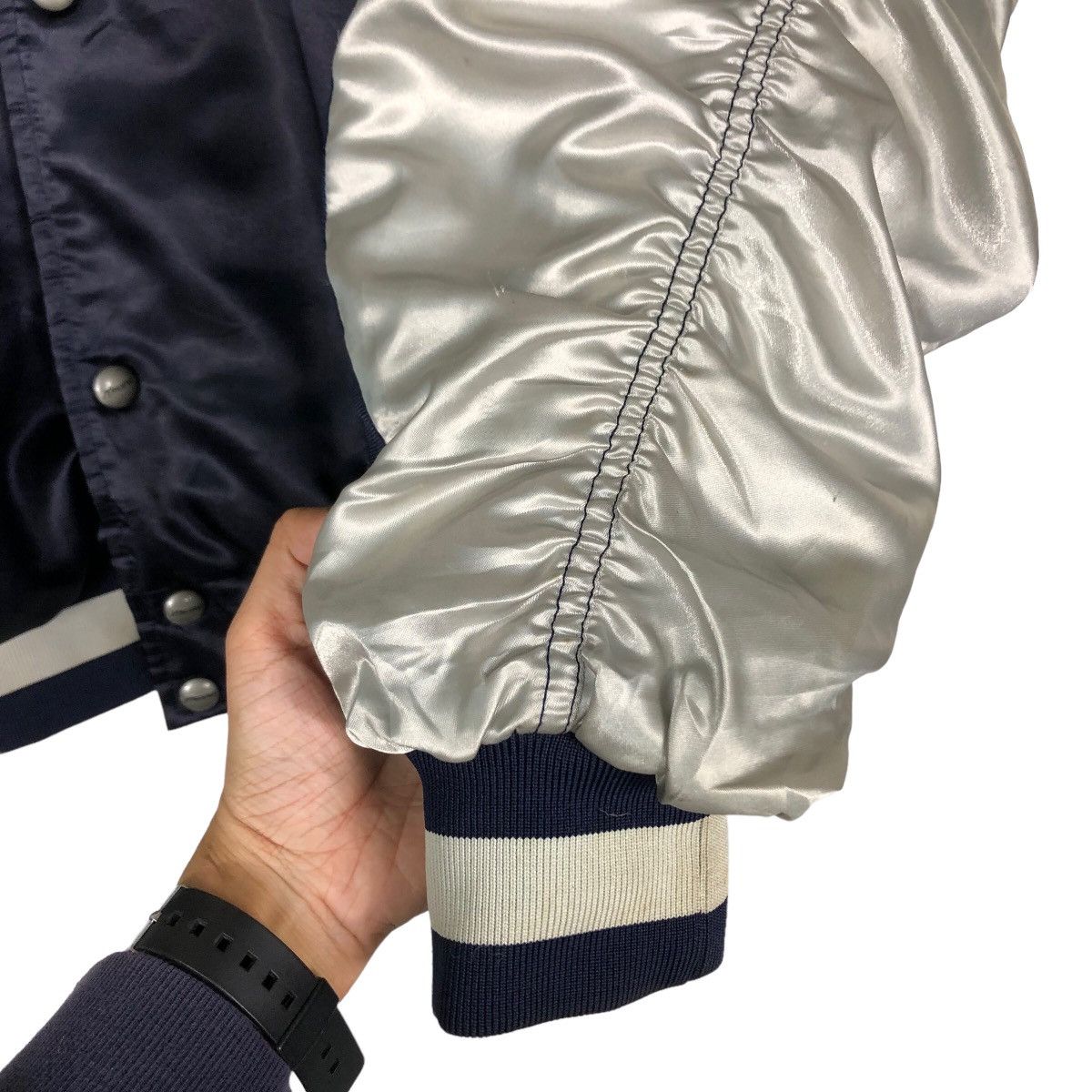 Japanese Brand 🔥Vintge Satin Bomber Jacket Sukajan Design Mizuno Japan Size US L / EU 52-54 / 3 - 15 Thumbnail
