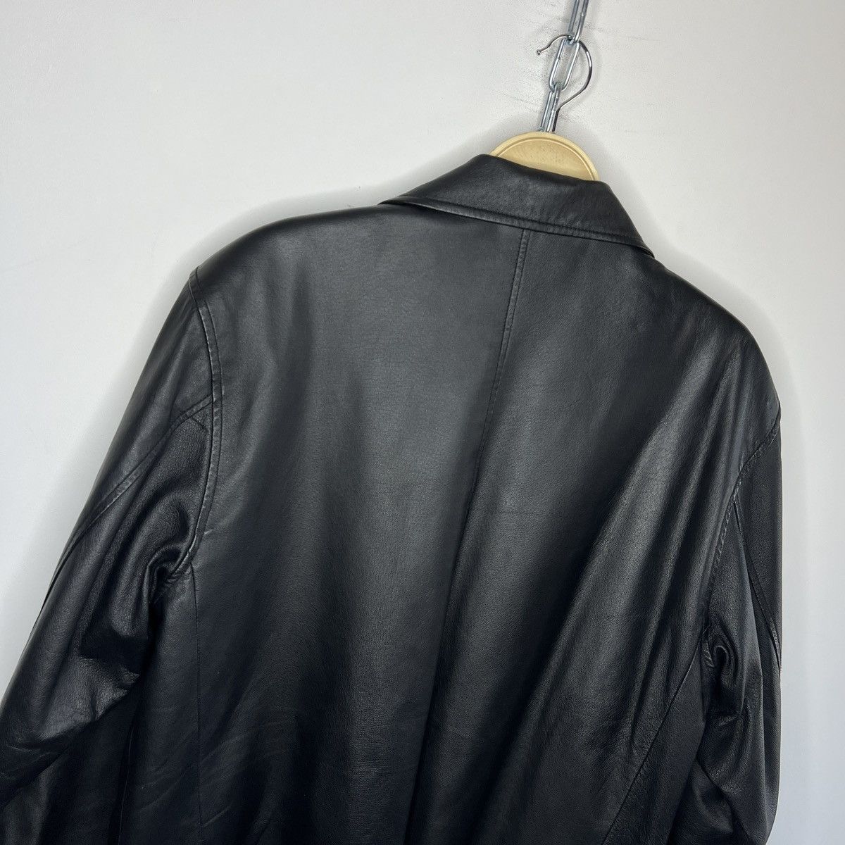 Leather Vintage Black Leather Motor Biker Jacket Trucker Genuine Size US M / EU 48-50 / 2 - 12 Thumbnail