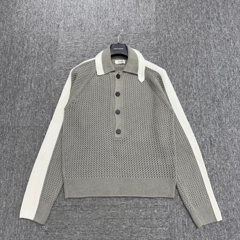 Hermes Hermes Hollow Out Colorblock Knit Top Size US M / EU 48-50 / 2 - 1 Thumbnail