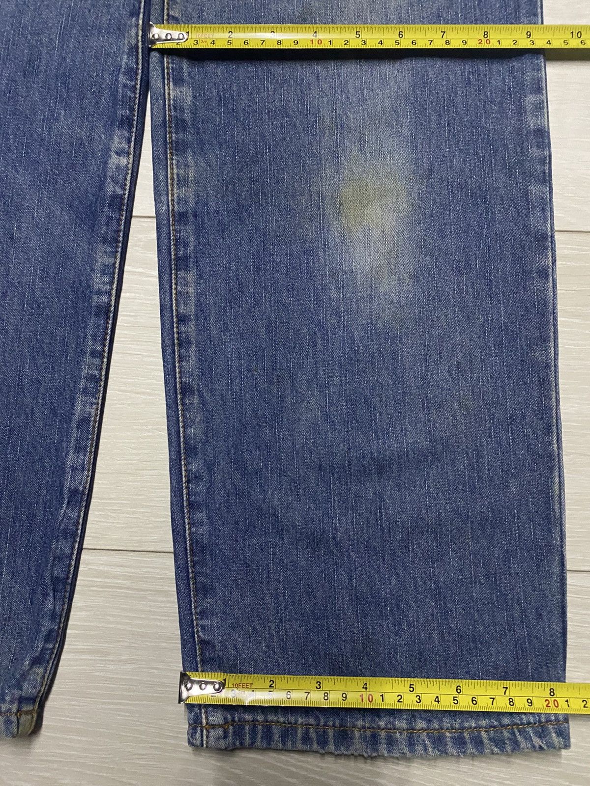 Japanese Brand Vintage Back & Forth Faded Wash Grunge Loose Jeans Size US 28 / EU 44 - 14 Thumbnail