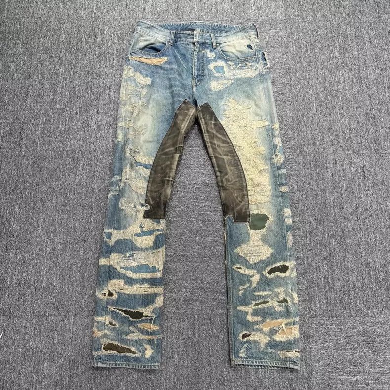 Givenchy Givenchy Boro Stitched Distressed Moleskin Jeans