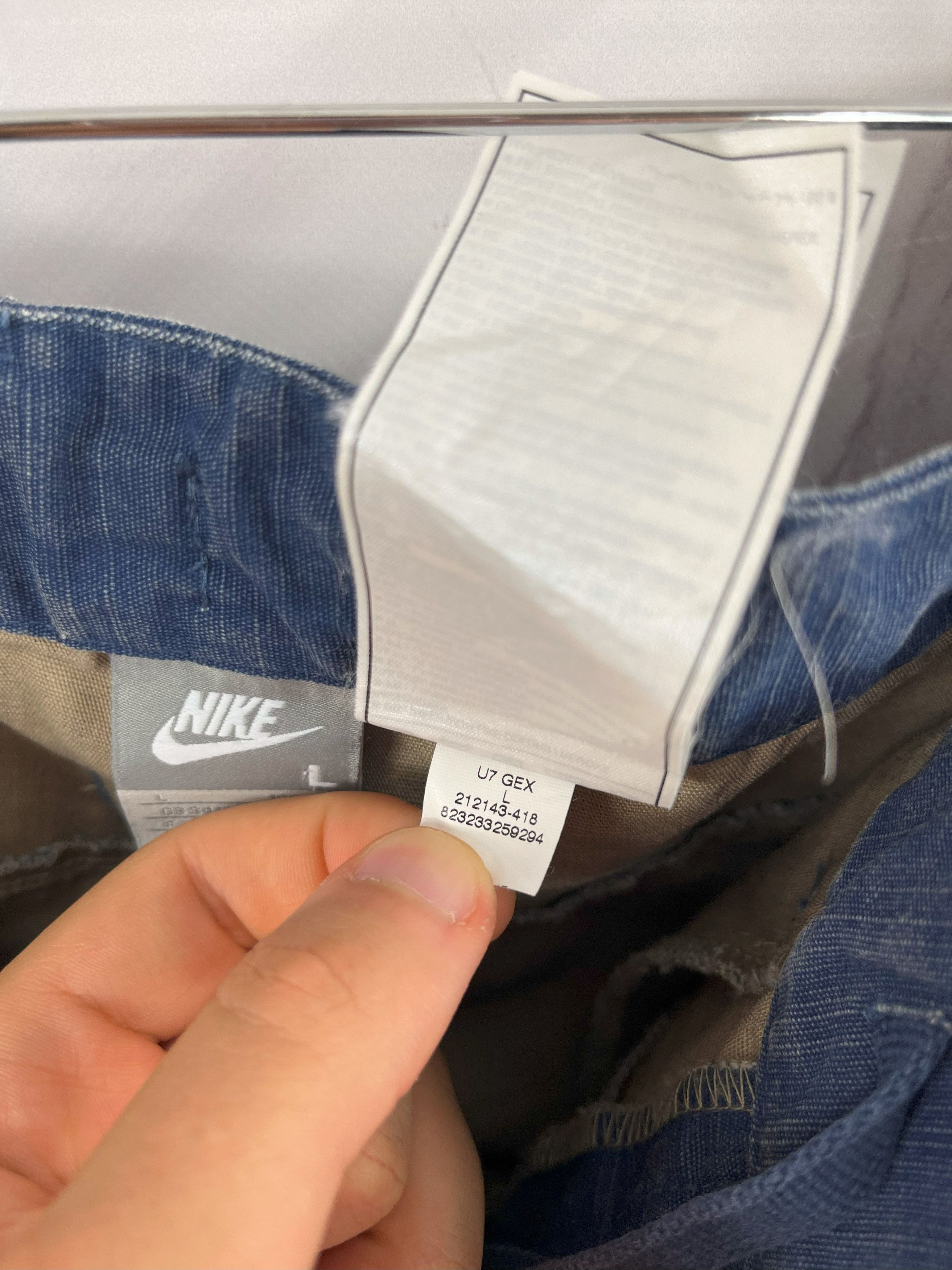 Nike Vintage Nike Denim Shorts Emboidered Logo Size L Size US 36 / EU 52 - 20 Thumbnail