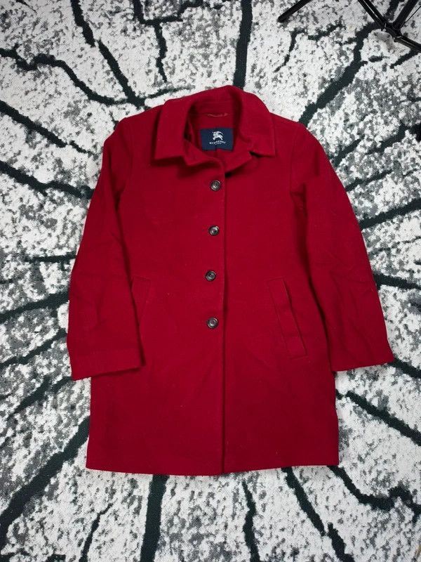 Burberry Burberry Red Wool Cashmere Coat 36 S Size S / US 4 / IT 40 - 1 Thumbnail