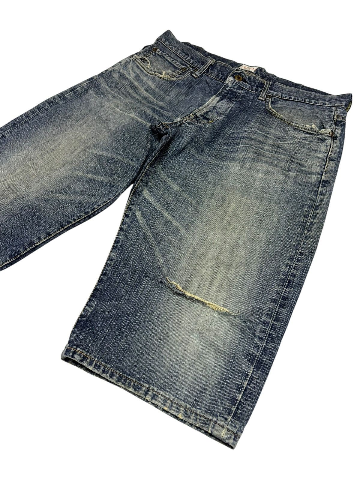 Edwin Vtg 90s Edwin Buckle Orange Tags Short Jeans Size US 36 / EU 52 - 3 Thumbnail