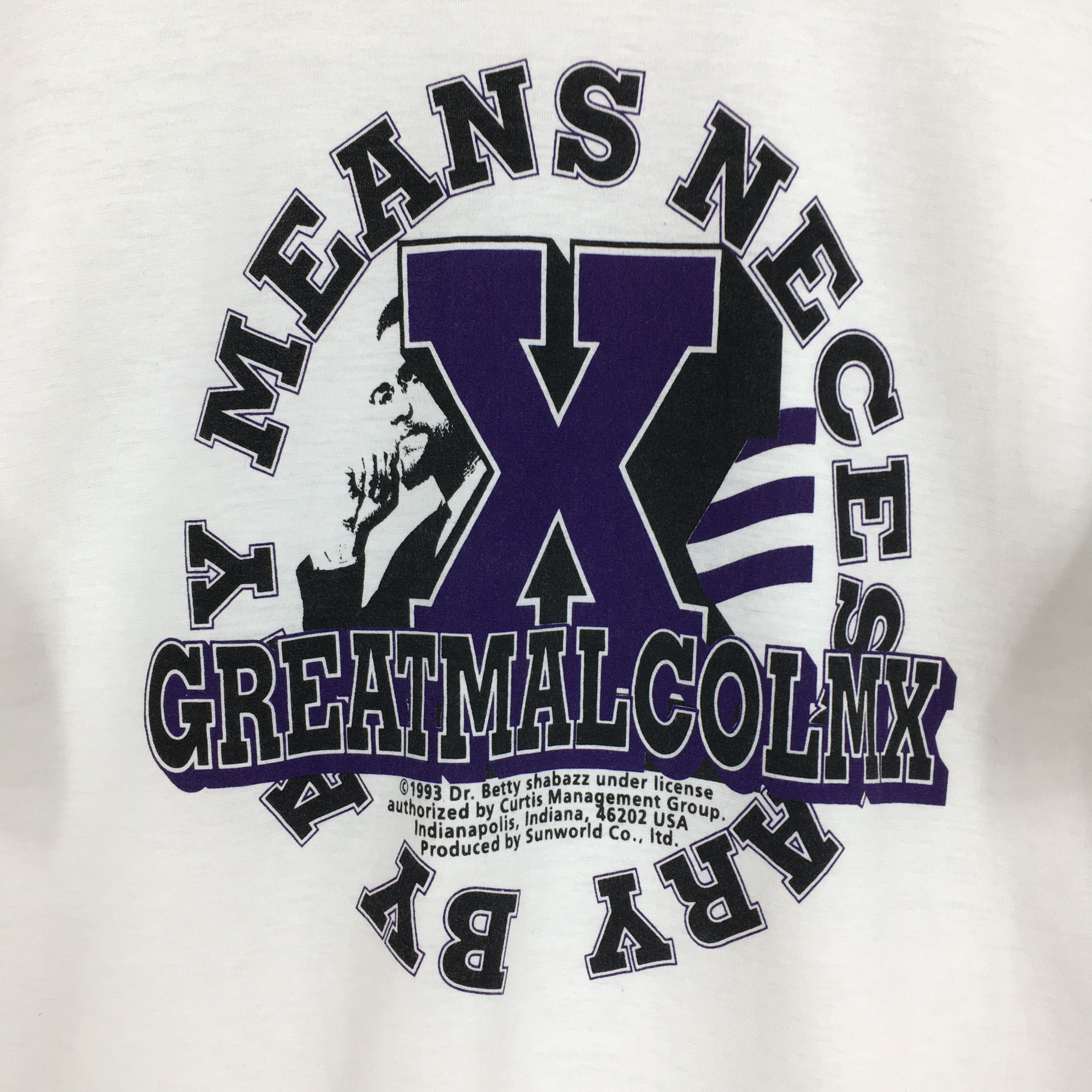 Any Means Necessary Vintage 1993 Malcolm X Black Community T shirt Medium Size US M / EU 48-50 / 2 - 2 Thumbnail