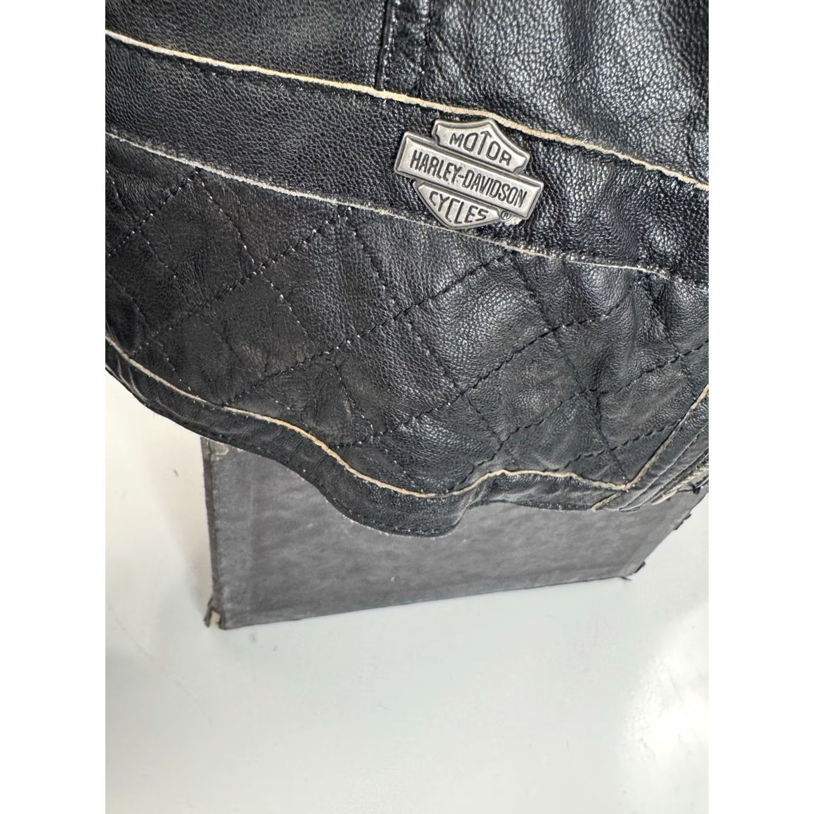 Harley Davidson HARLEY-DAVIDSON Leather Womens XS Biker Motorcycle Jacket Shirt/Outerwear? Size XS / US 0-2 / IT 36-38 - 3 Thumbnail