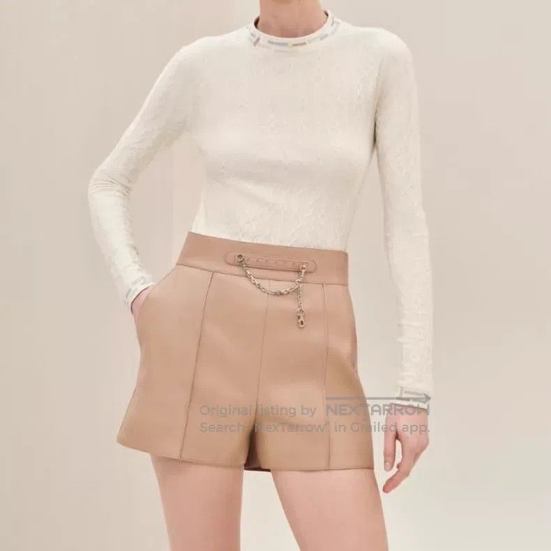 Hermes Hermes Mauve Sheepskin Waist Chain Short Pants Size 24" / US 00 / IT 34 - 7 Thumbnail