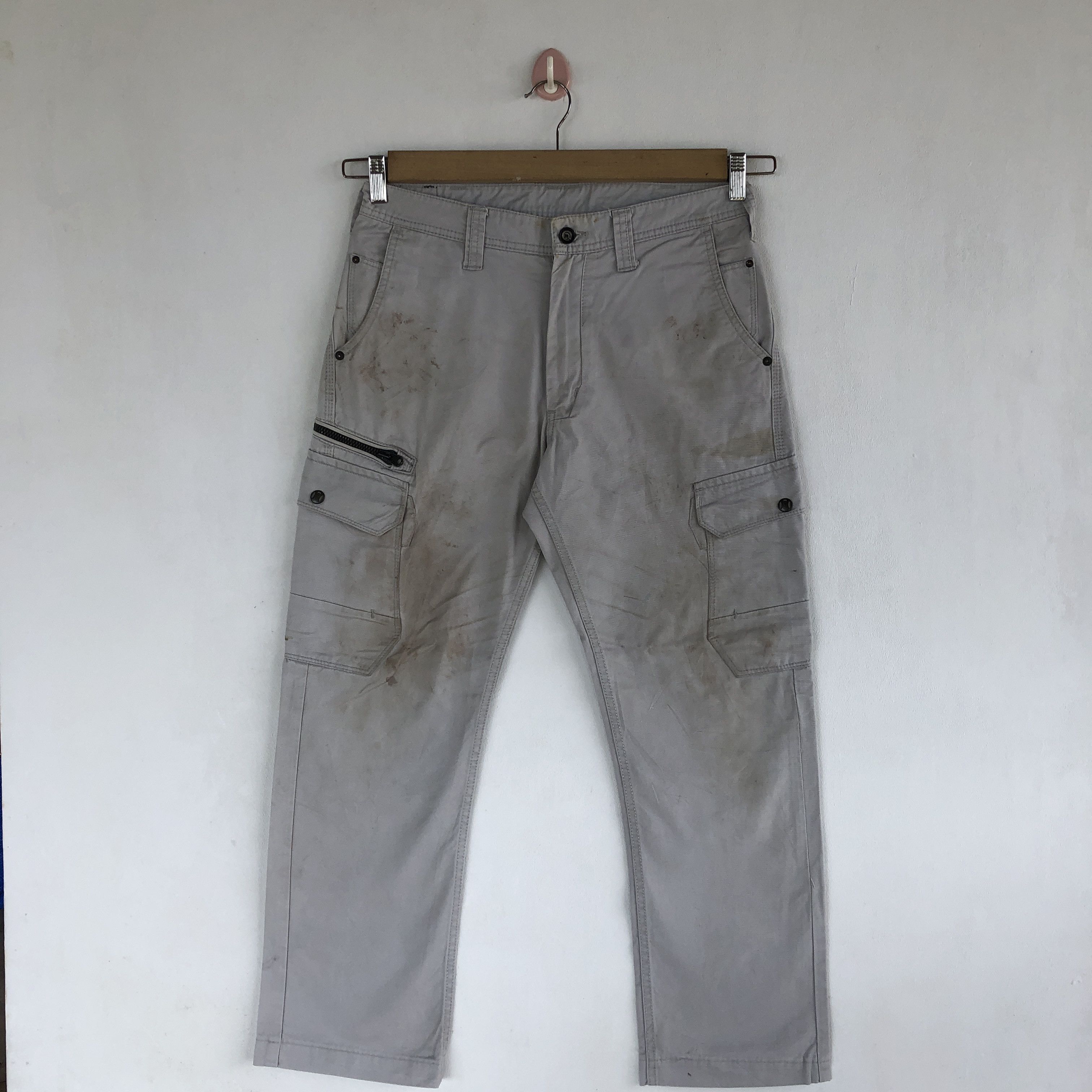 Japanese Brand Dirty Japanese Cargo Pants Fatigue Multi Pocket Trousers Size US 30 / EU 46 - 1 Thumbnail