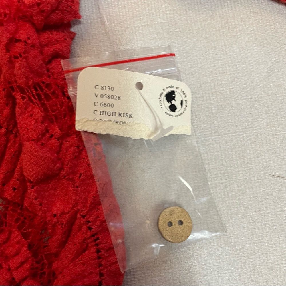 Free People NWT New $158 Free People Red Shayla Lace Long Sleeve Cotton Size XS / US 0-2 / IT 36-38 - 7 Thumbnail