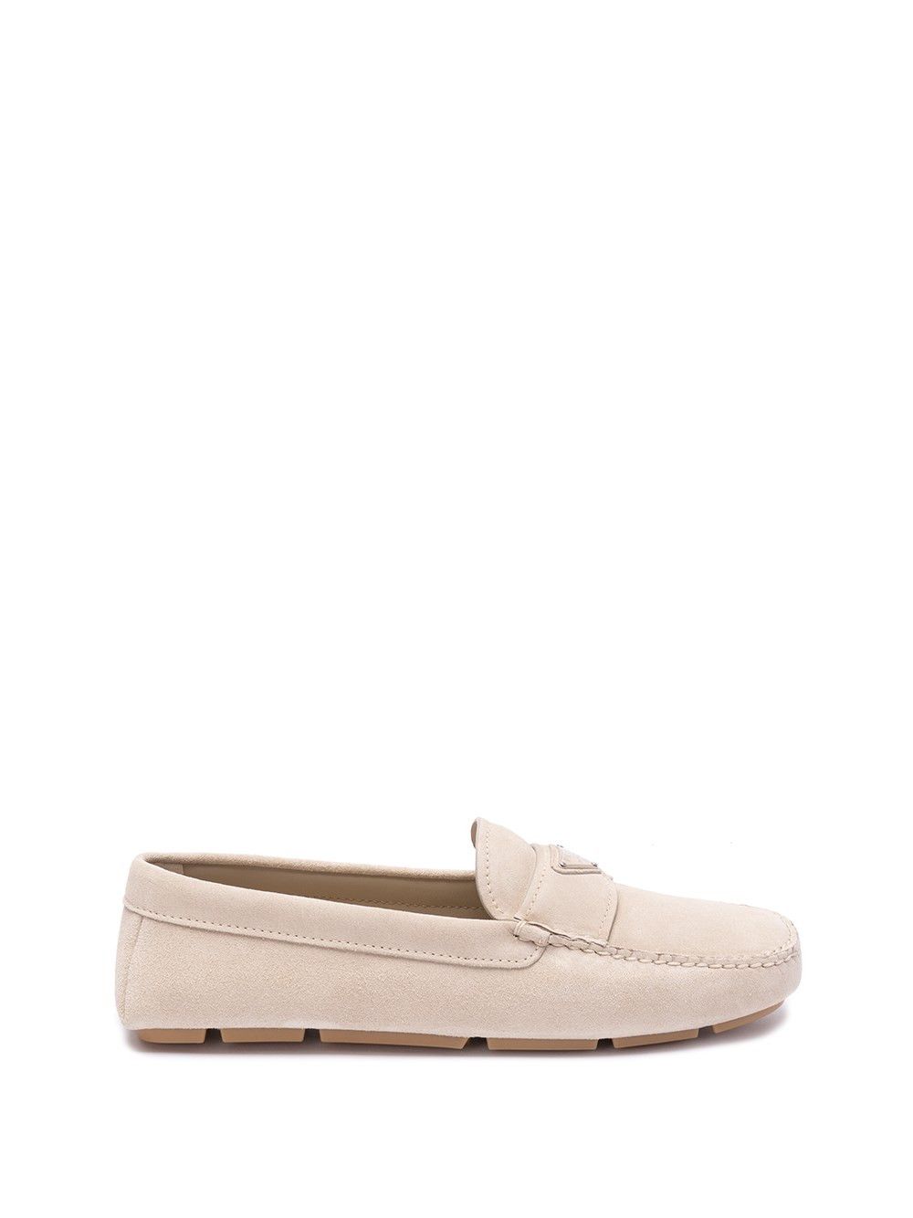 image of Prada Leather Driving Loafers Size Uk 8 For Men in Pomice