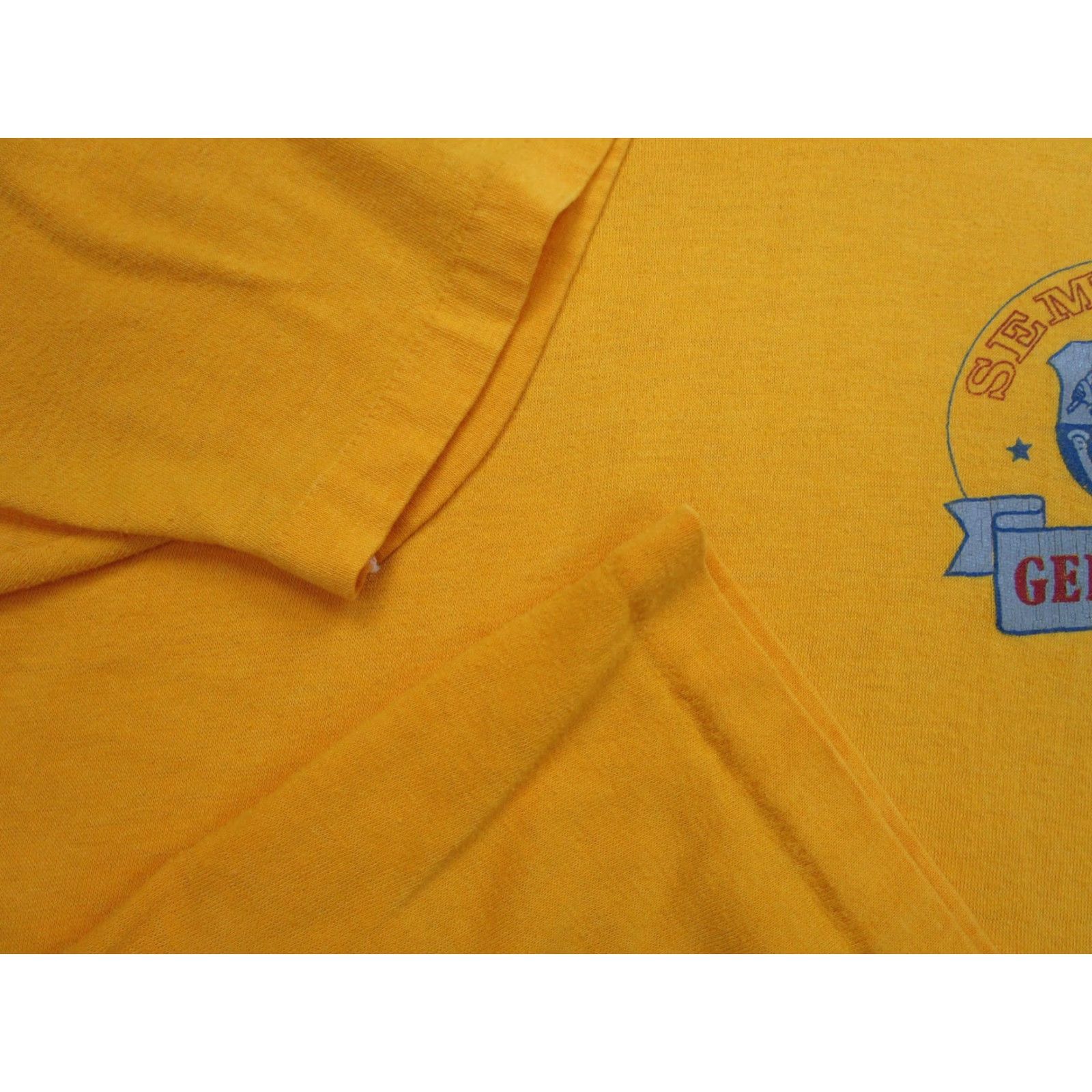 Vintage VINTAGE Artex Sembach Germany Shirt Mens M Yellow 80s Crew Neck Short Sleeve Graphic Print Single Stitch Made USA Mens Size US M / EU 48-50 / 2 - 4 Thumbnail