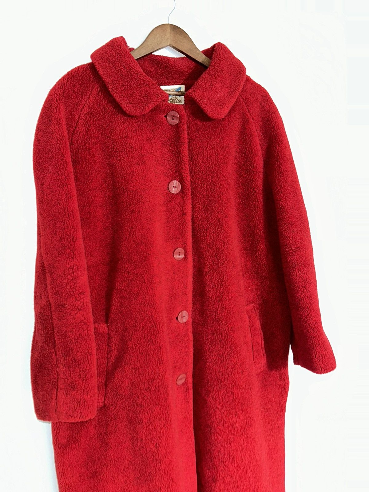 Designer × Vintage 2000s TravelSmith Fleece Overcoat Size XL / US 12-14 / IT 48-50 - 2 Thumbnail
