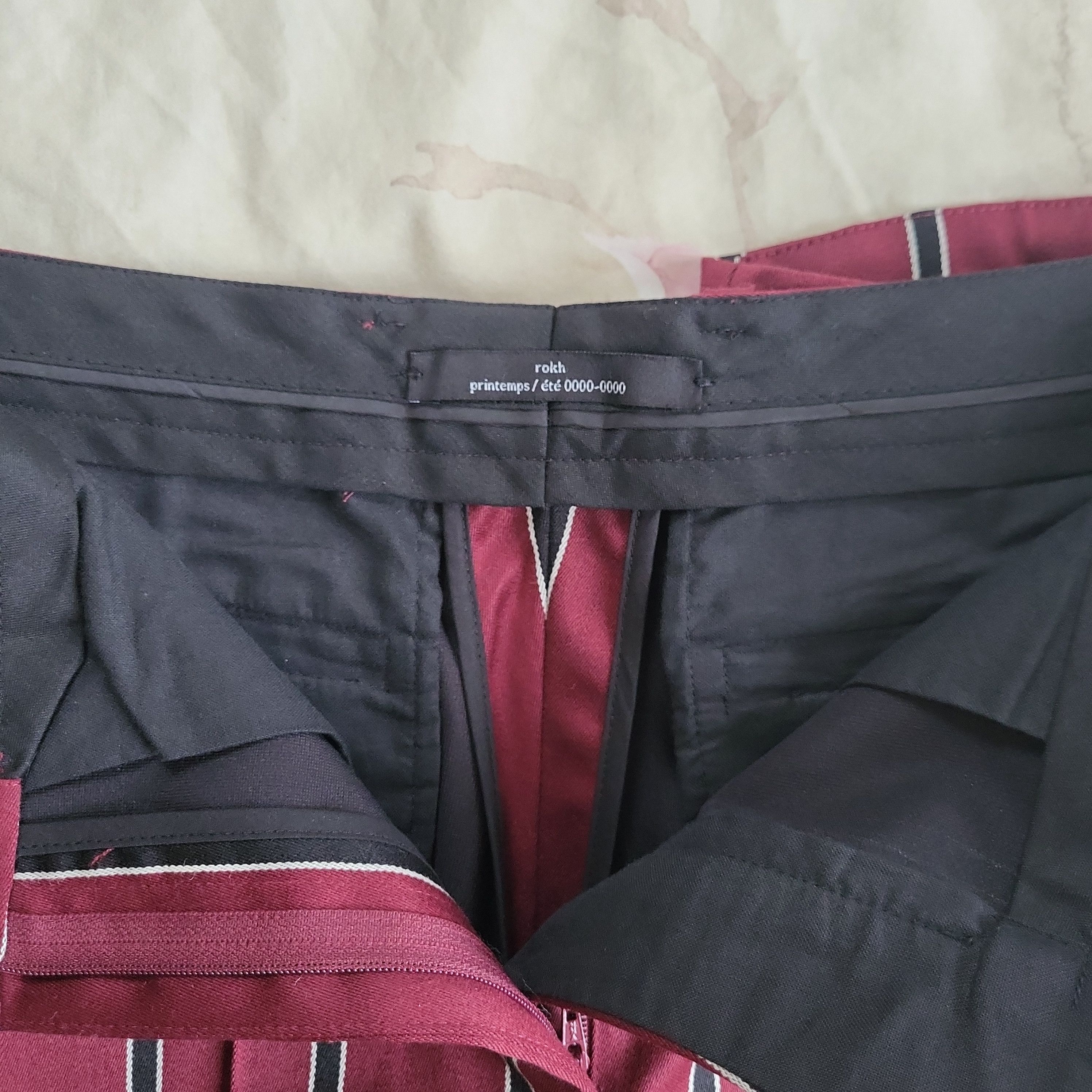 rokh FW20 Burgundy Stripe Wool Pants Size 27" / US 4 / IT 40 - 4 Thumbnail
