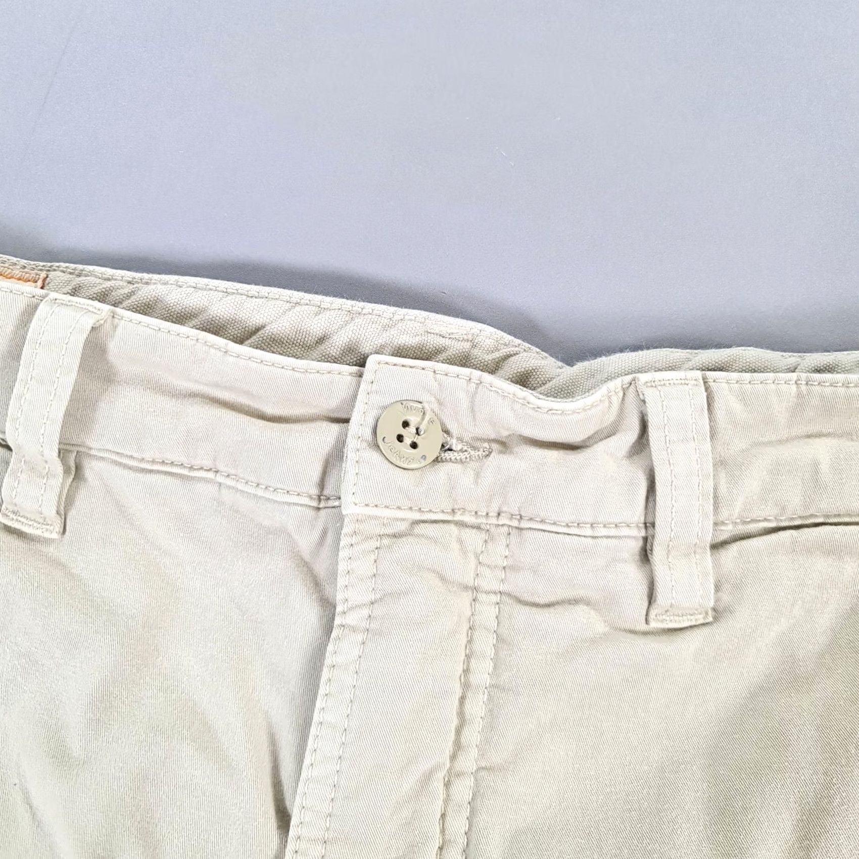 Nudie Jeans Nudie Jeans Mens Chino Trousers Beige W31 L32 Slim Adam Stretch Pants Size US 31 - 3 Thumbnail