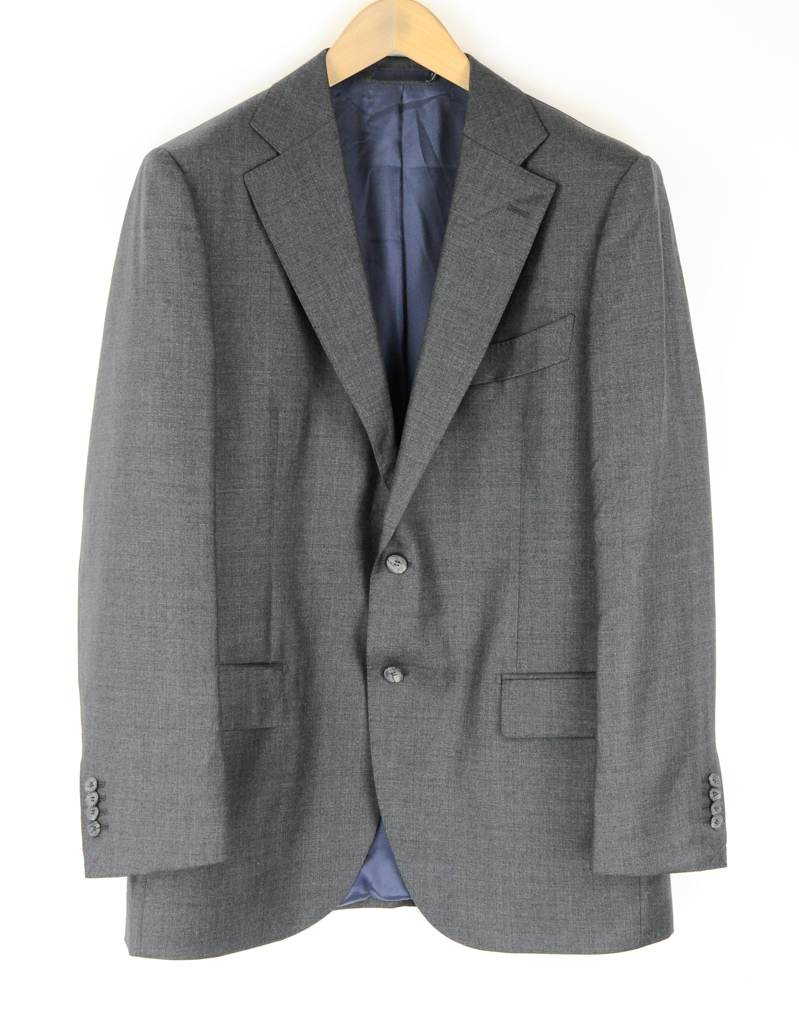 image of Suitsupply Lazio Uk44R Pure Wool Slim Grey Blazer 54503, Men's