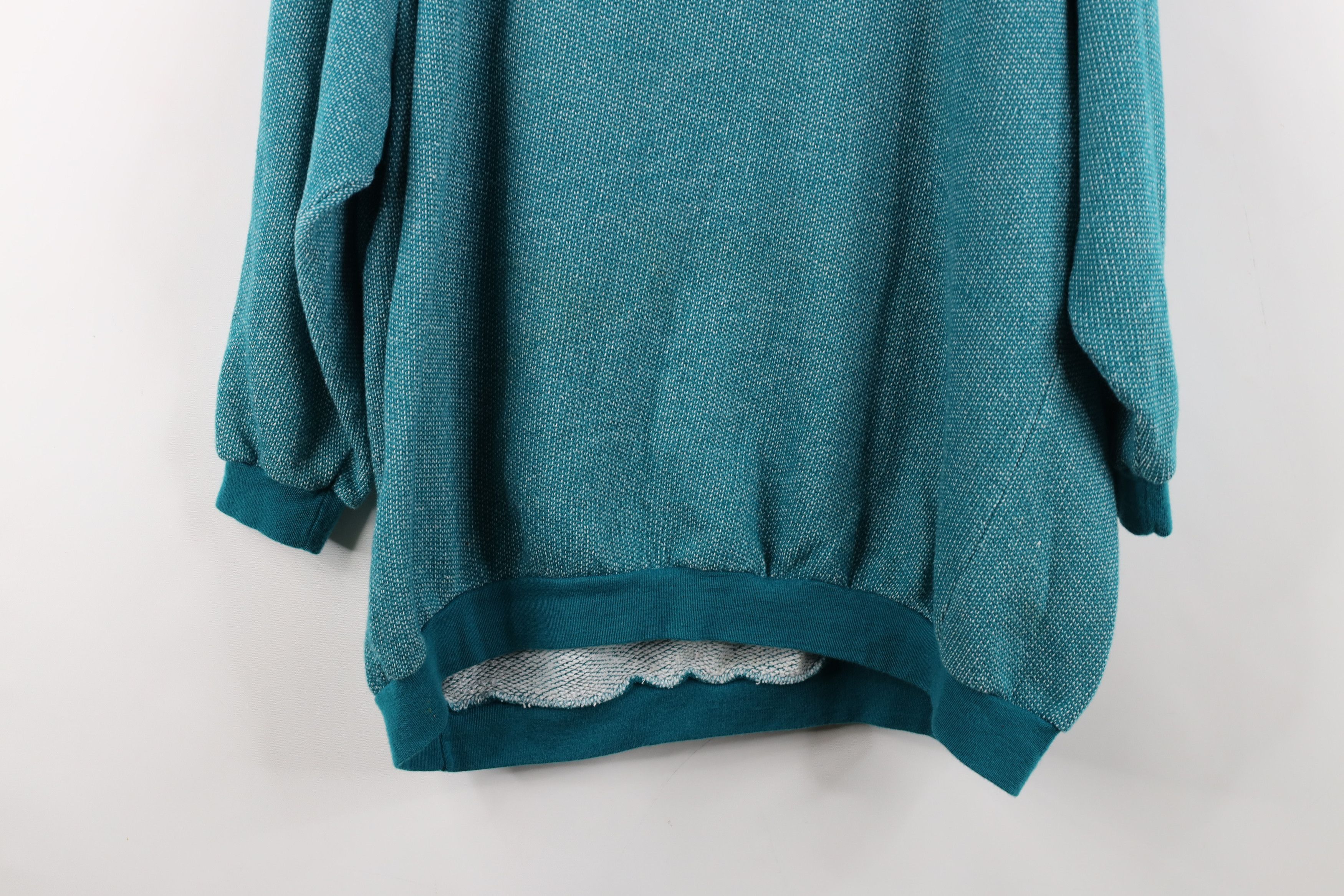 Vintage Vintage 90s Streetwear Thermal Knit USA Sweatshirt USA Size L / US 10 / IT 46 - 14 Thumbnail