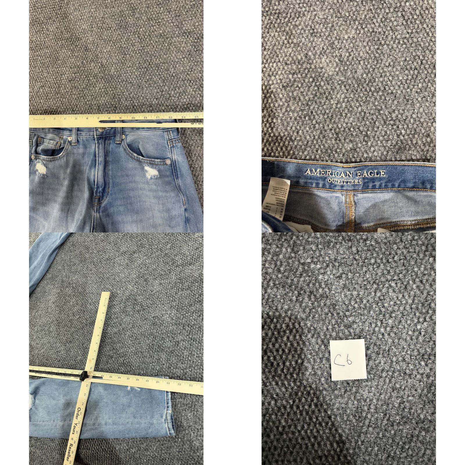 American Eagle Outfitters American Eagle Outfitters Jeans Womens 2 x-long Mom Jean Distressed Denim Pants Blue 5-Pocket High Rise Slim Stretch Inseam 31 Size 26" / US 2 / IT 38 - 8 Thumbnail