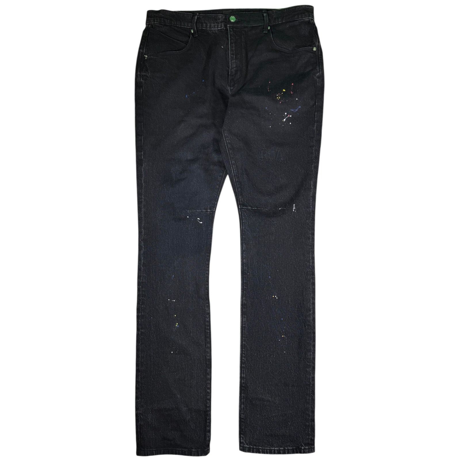 Rta RTA Splatter Black Wash Jeans Size US 38 / EU 54 - 1 Thumbnail