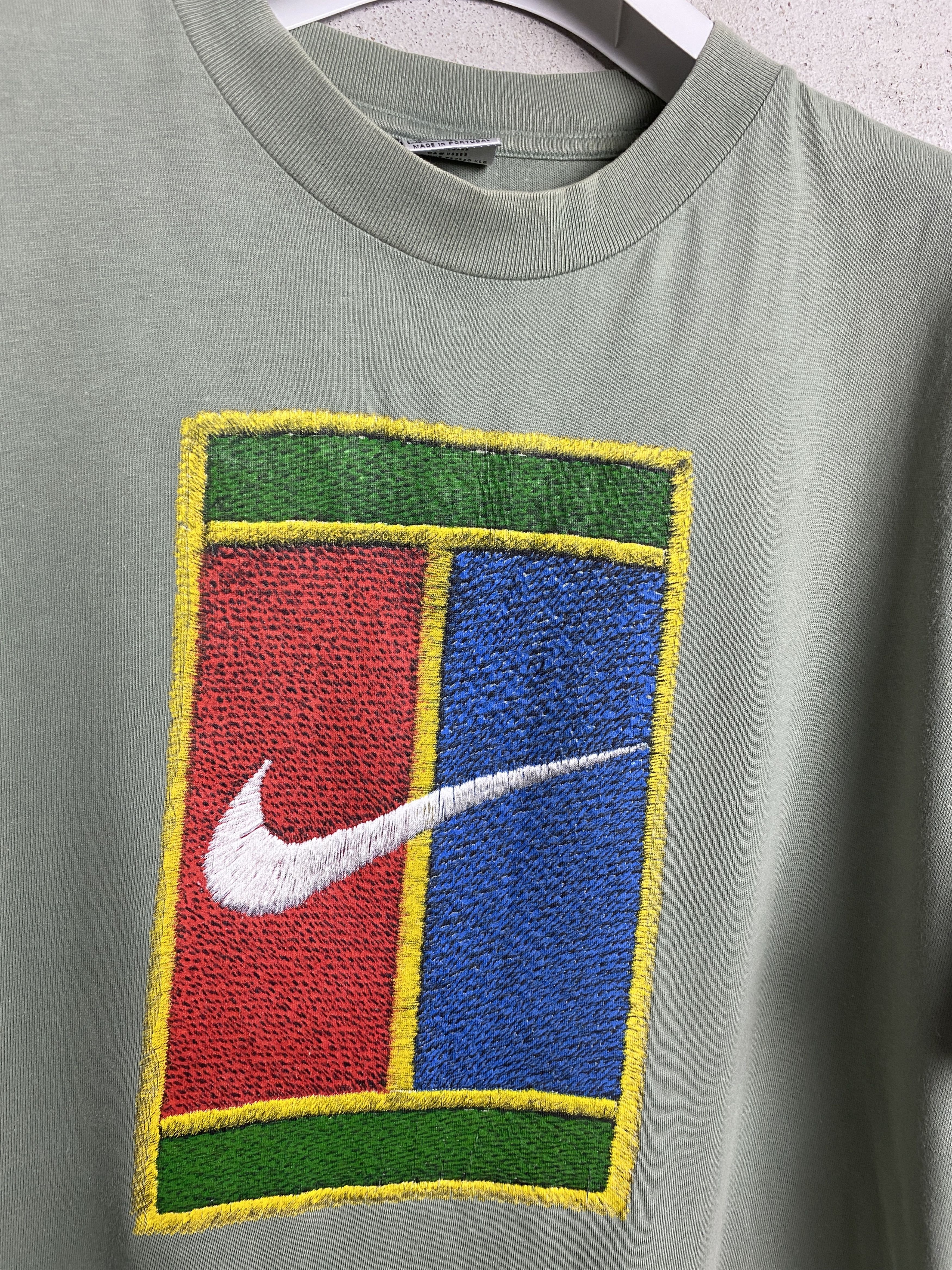 Nike Nike tennis court vintage t-shirt tee 90s Size US M / EU 48-50 / 2 - 2 Thumbnail