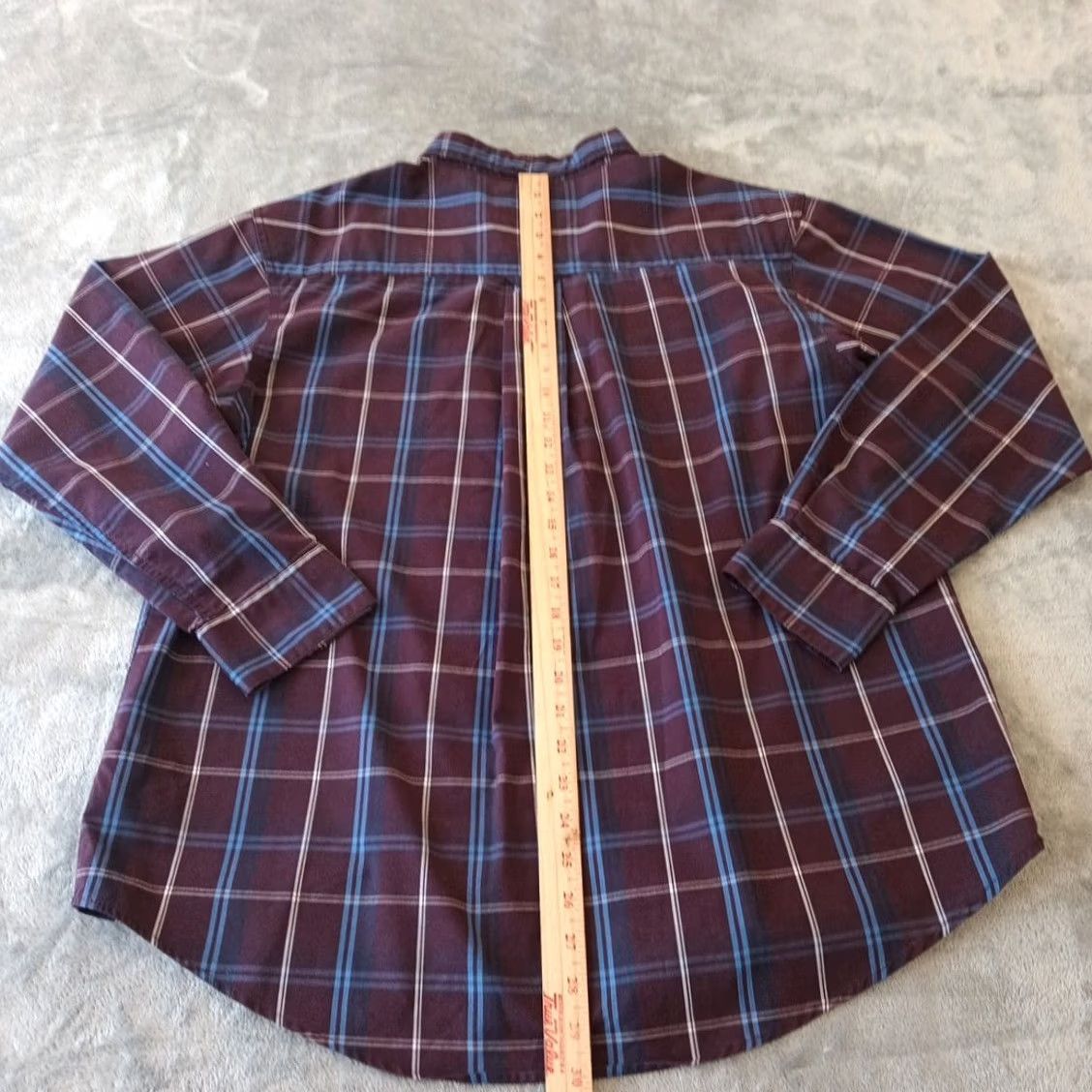Haggar Haggar Shirt Mens Large Purple Plaid Long Sleeve Button Down Stretch Size US L / EU 52-54 / 3 - 5 Thumbnail