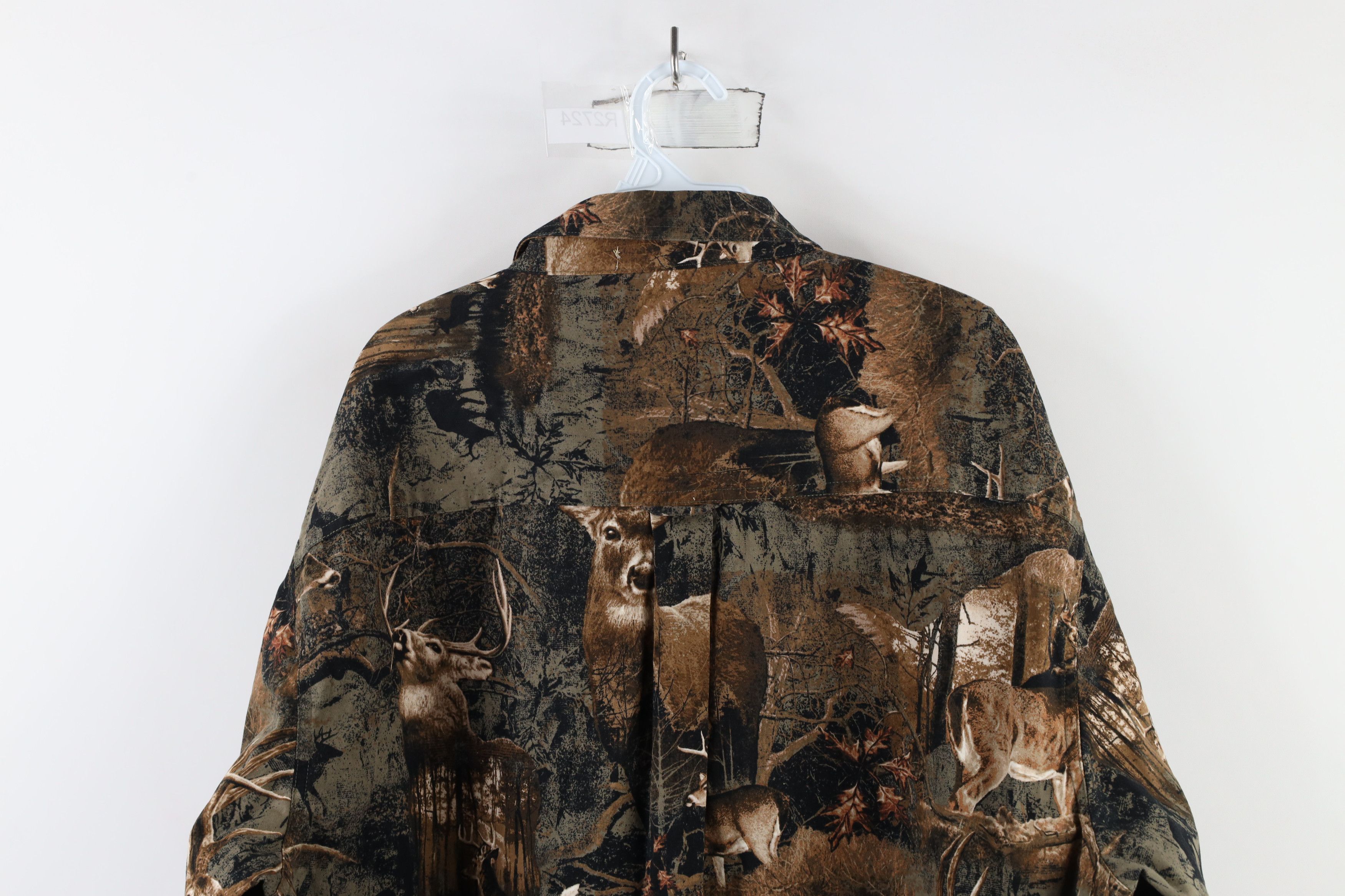 Vintage Vintage 90s Deer Buck All Over Print Button Down Shirt Size US XXL / EU 58 / 5 - 14 Thumbnail