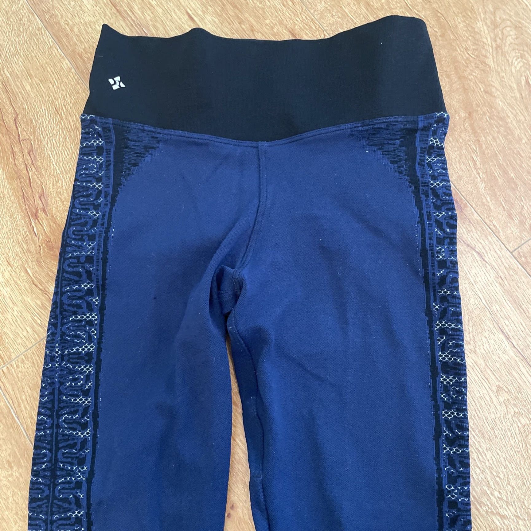 Vintage NUX Leggings Jacquard Lace Printed Greta Compression Navy Black Small Women Skinny Athletic Regular Size S Pocketed? 0 Size 28" / US 6 / IT 42 - 4 Thumbnail