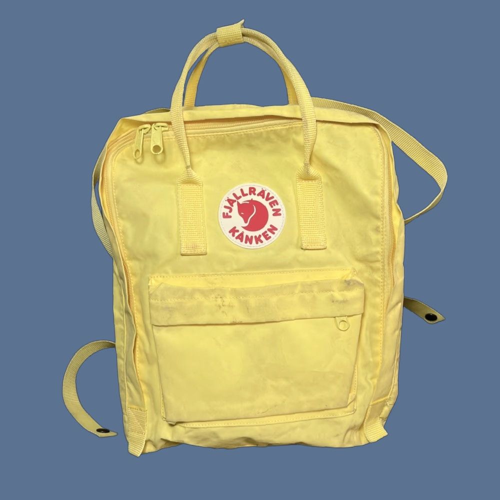 Vintage Fjällräven Kanken Backpack Yellow Waxed Canvas Day Travel Bag School Casual Unisex Adults One Size Backpack Size ONE SIZE - 1 Thumbnail