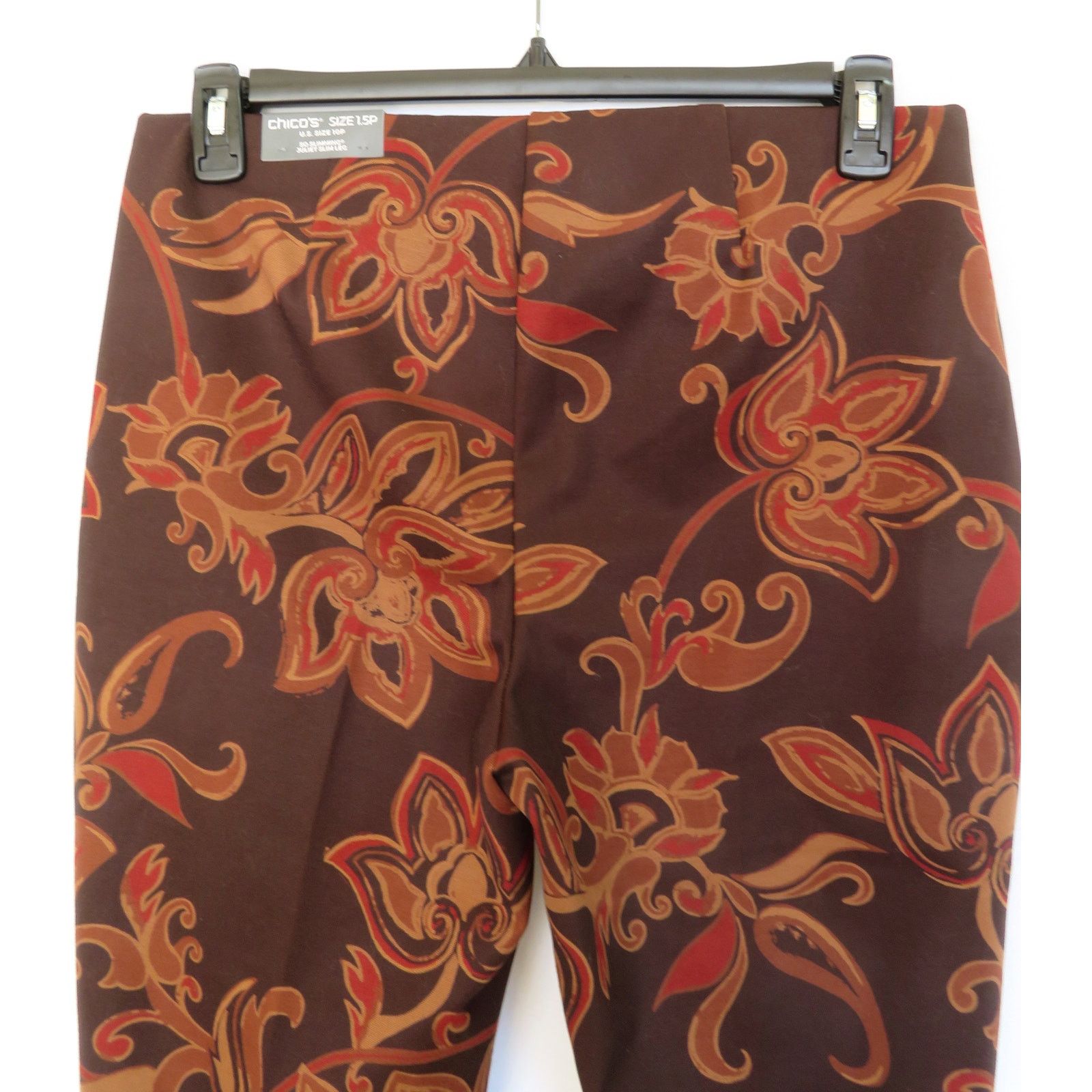 Chicos CHICO's Petite Sz 1.5 10P Juliet Ponte Floral Ankle Pants Size 32" / US 10 / IT 46 - 5 Thumbnail