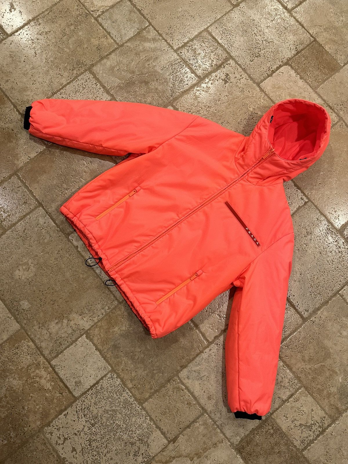 Prada Prada Linea Logo Stripe Linea Rossa 2018 Tech Orange Jacket Size US M / EU 48-50 / 2 - 6 Thumbnail