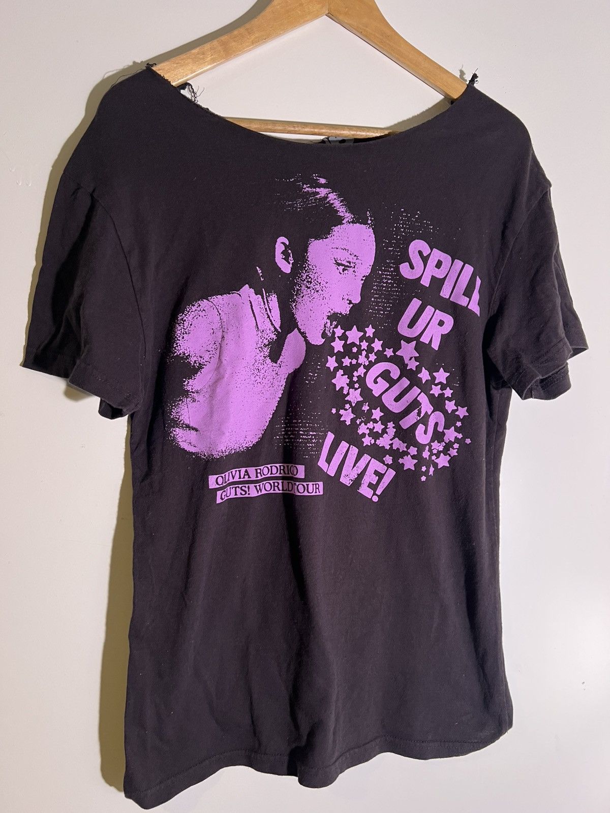 Band Tees Olivia Rodrigo Guts World Tour Singer Artist Distressed Tee Size US XS / EU 42 / 0 - 1 Thumbnail