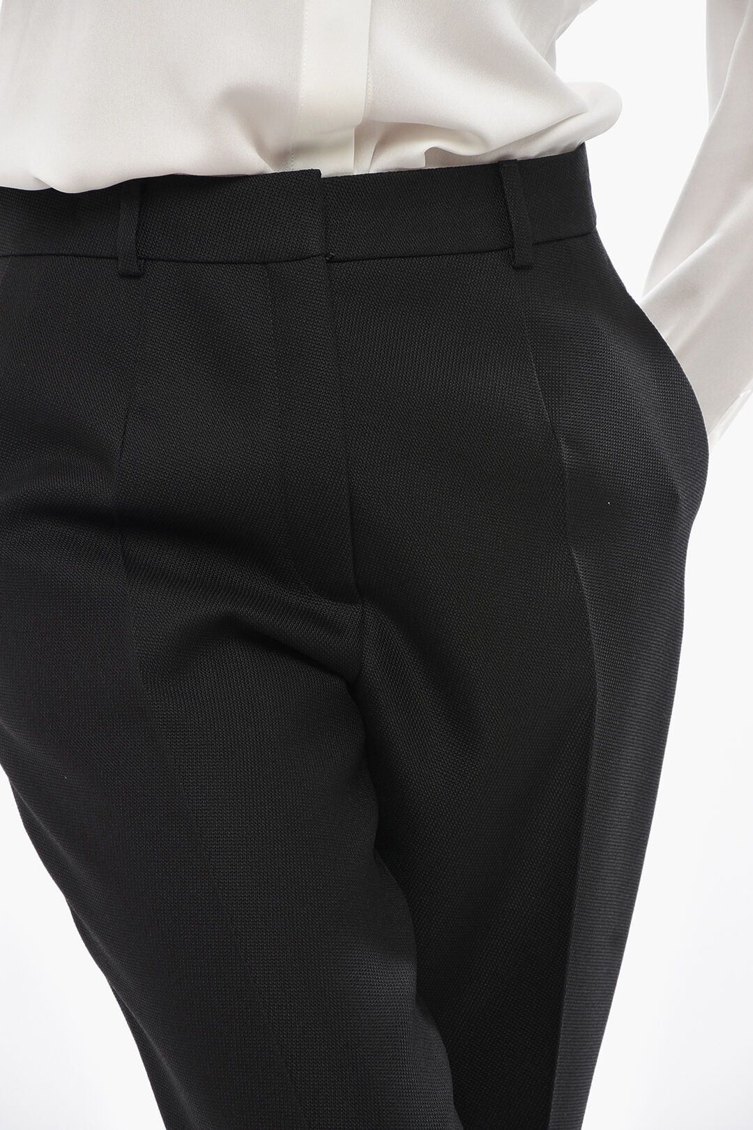 Dior o1mm0326 Grain de Poudre Wool-Blend 4-Pocket Pant in Black Size 30" / US 8 / IT 44 - 3 Thumbnail