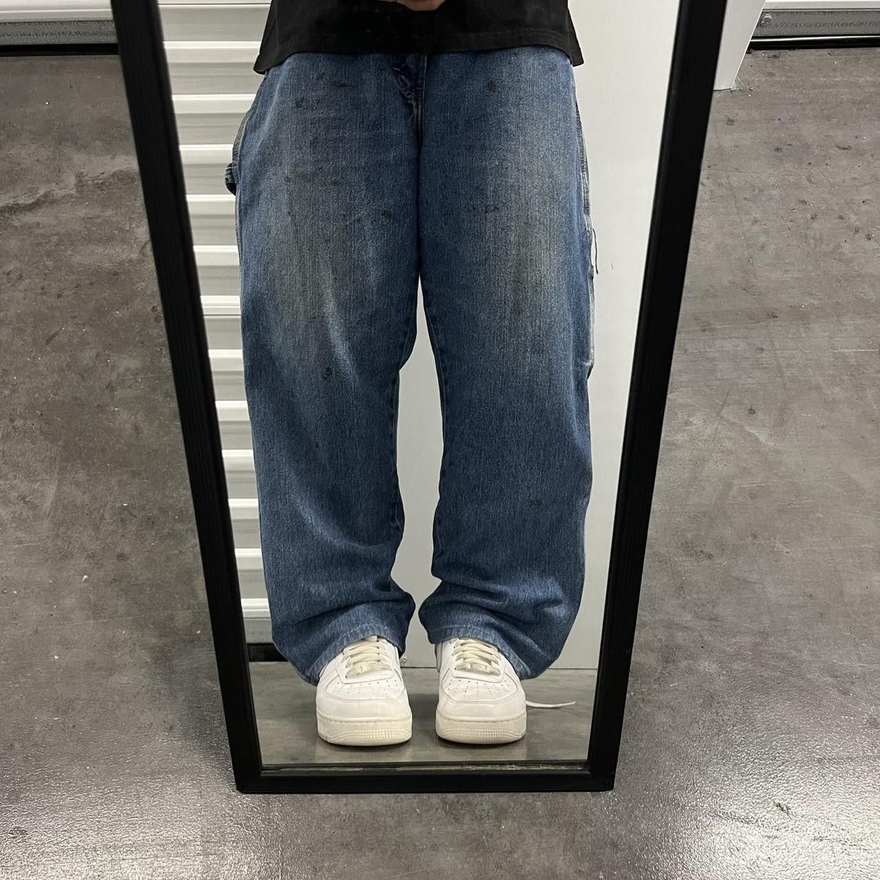 Dickies × Vintage Vintage Y2K Baggy Dickies Carpenter Medium Wash Denim Jeans! Size US 36 / EU 52 - 1 Thumbnail