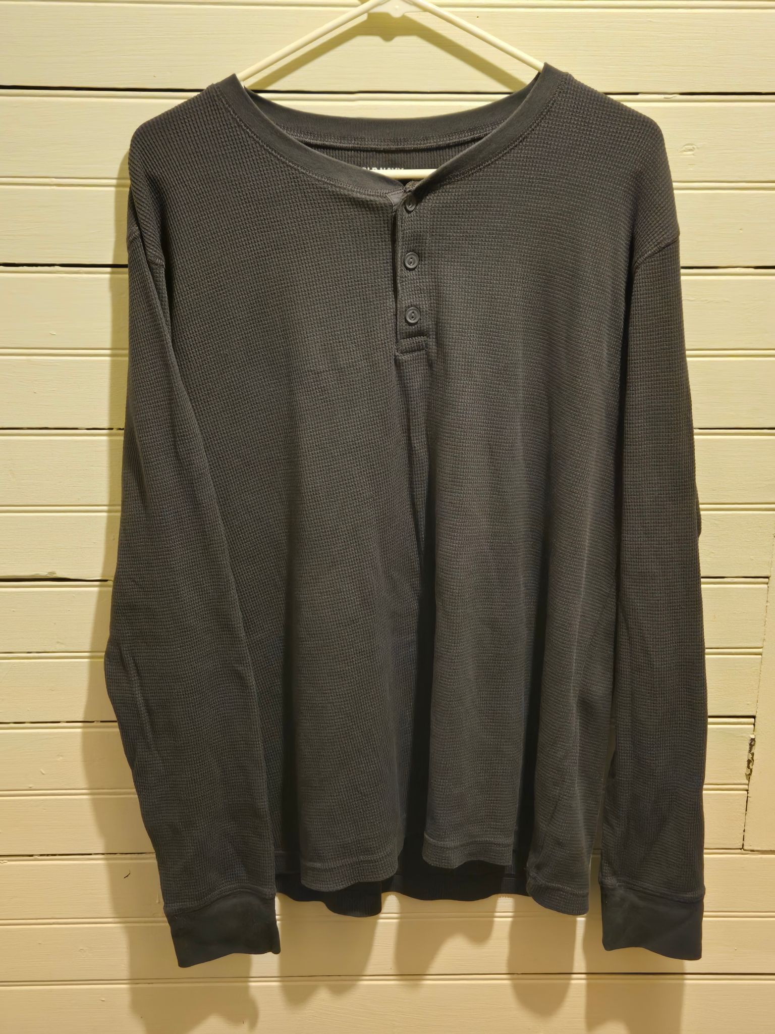 Old Navy Old Navy Henley Shirt Mens XL Waffle Thermal Long Sleeve Size US XL / EU 56 / 4 - 1 Thumbnail