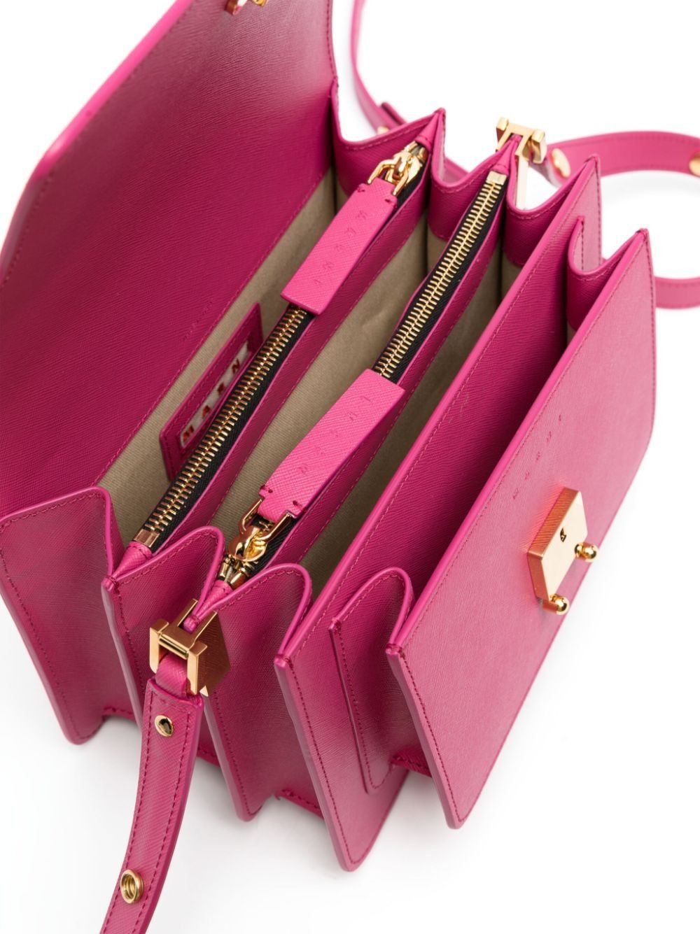 Marni o1f1d3z0725 Size: OS / Trunk Leather Crossbody Bag in Pink Size ONE SIZE - 5 Thumbnail