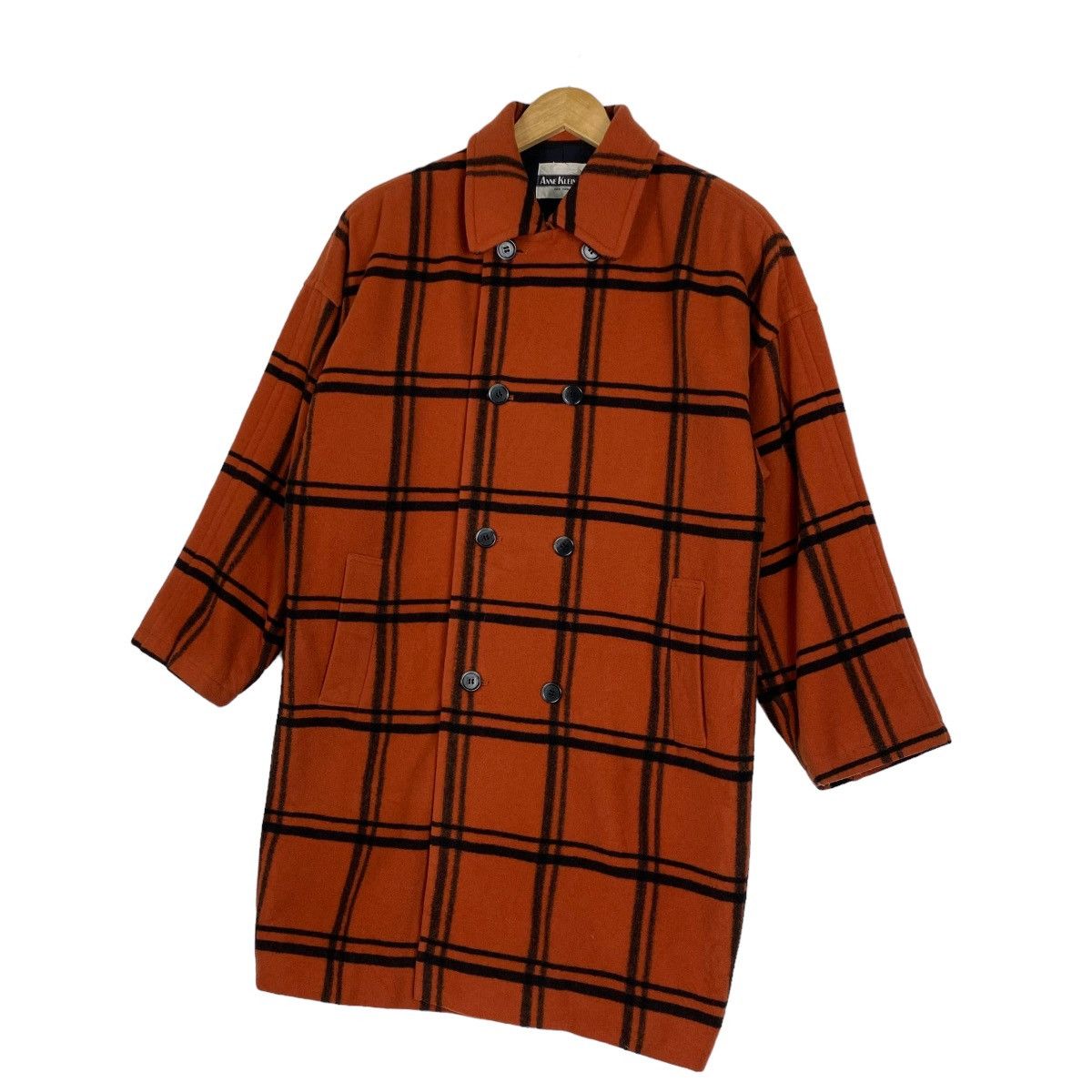 Japanese Brand Anne Klein Wool Long Coat Jacket Size US M / EU 48-50 / 2 - 2 Thumbnail