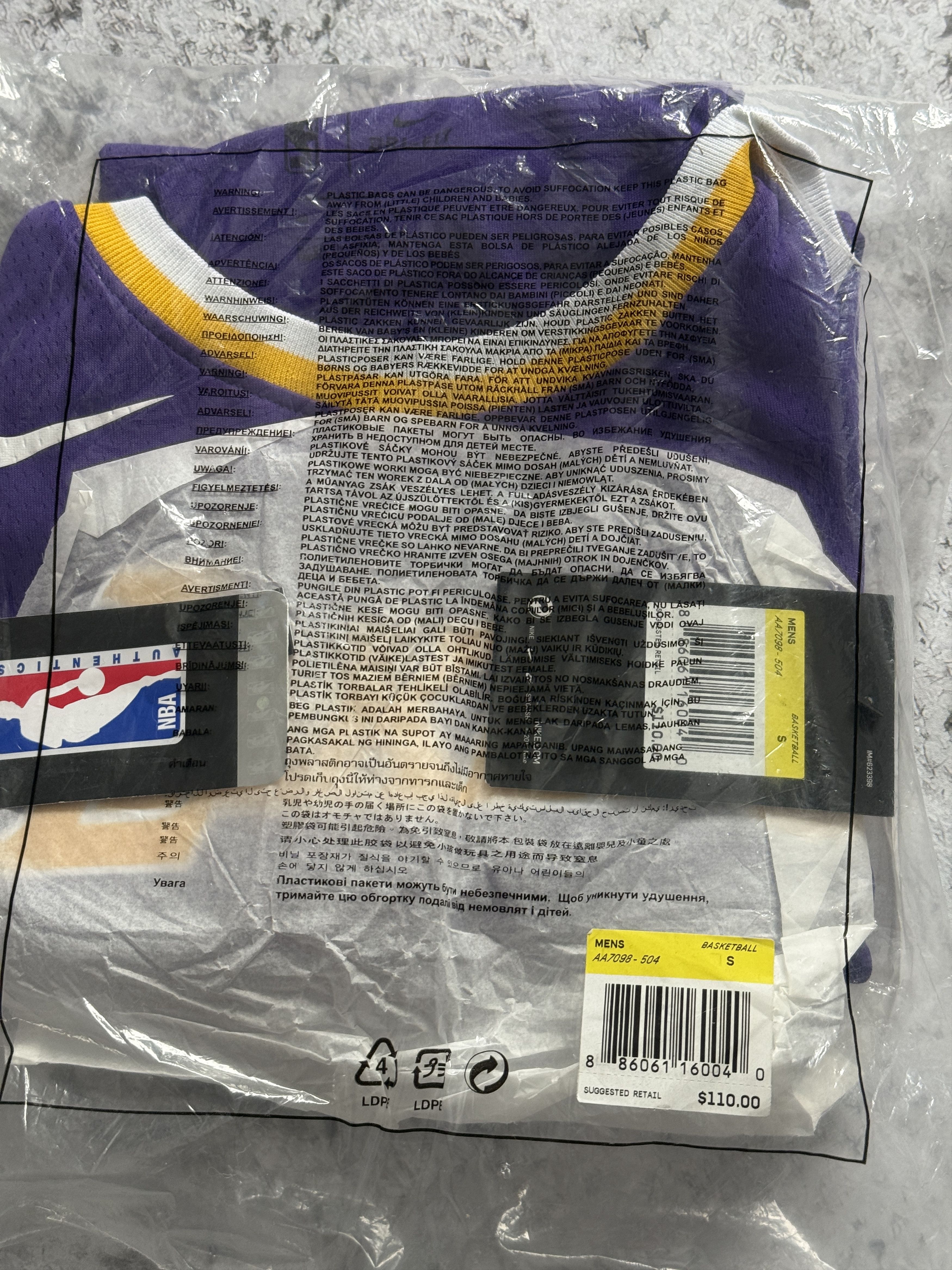 Nike Los Angeles Lakers Swingman Jersey Nike NBA AA7098-504 S Size US S / EU 44-46 / 1 - 9 Thumbnail