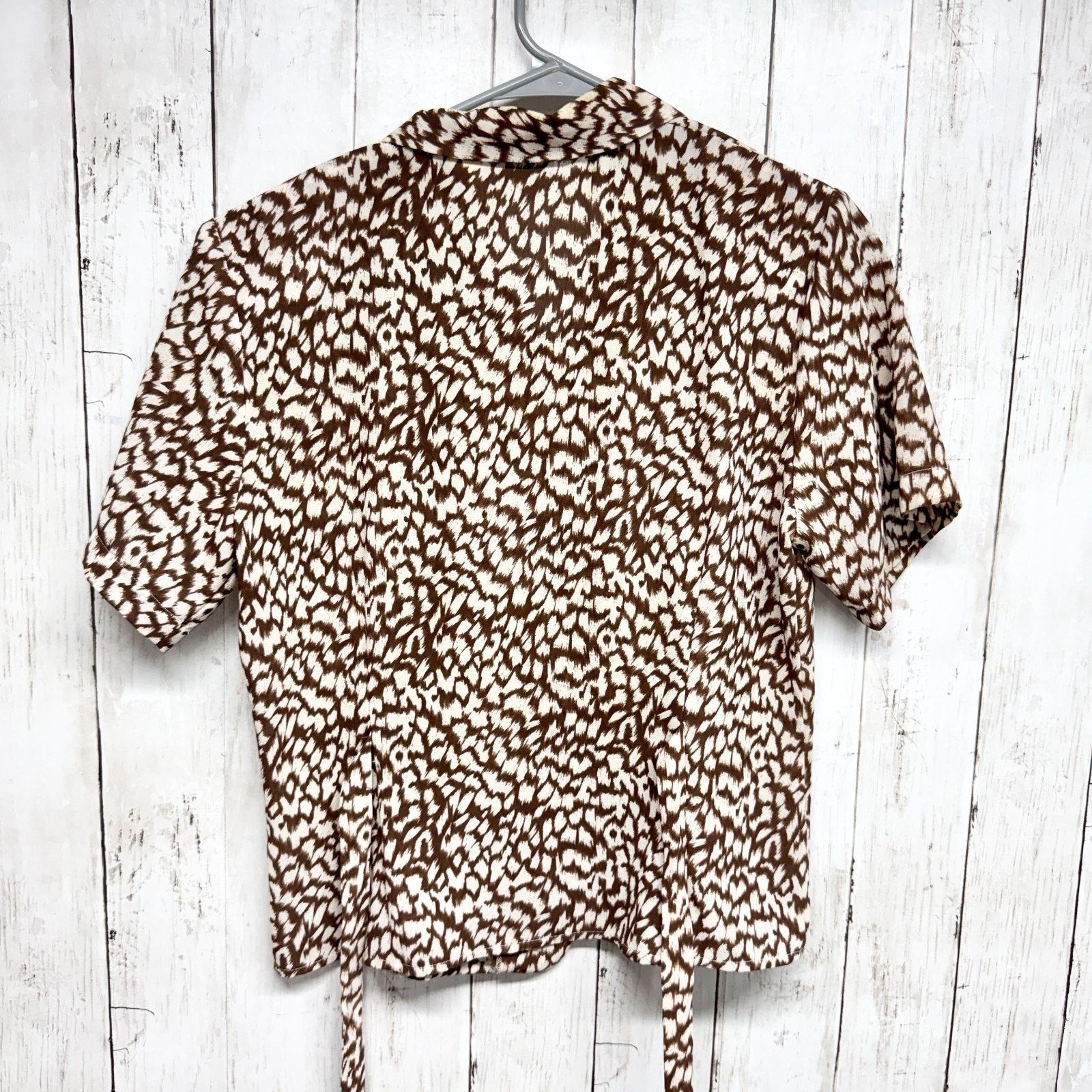 Vintage Vtg Anna Blouse Size Small Animal Button Front Short Sleeve Size S / US 4 / IT 40 - 5 Thumbnail