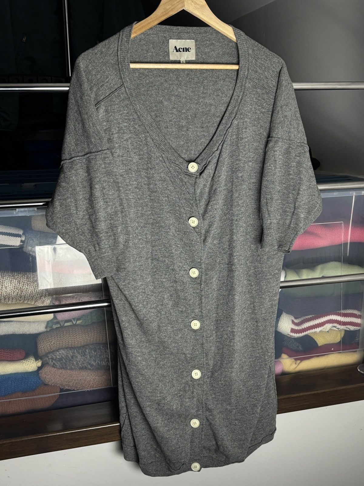 Acne Studios Acne Studios Vintage Archival Short Sleeve Buttoned Cardigan Size S / US 4 / IT 40 - 2 Thumbnail