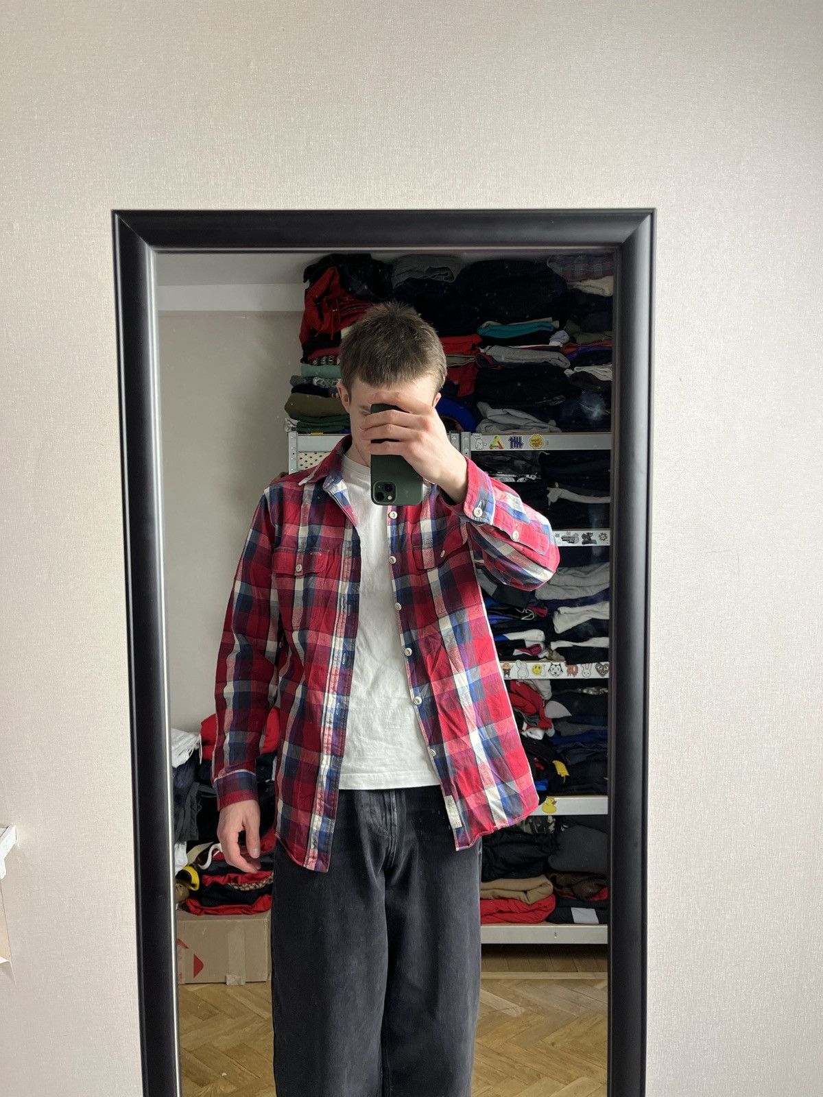 Polo Ralph Lauren × Ralph Lauren × Vintage Polo Ralph Lauren US Naval Res. Plaid Cheked Shirt Flannel Size US M / EU 48-50 / 2 - 3 Thumbnail