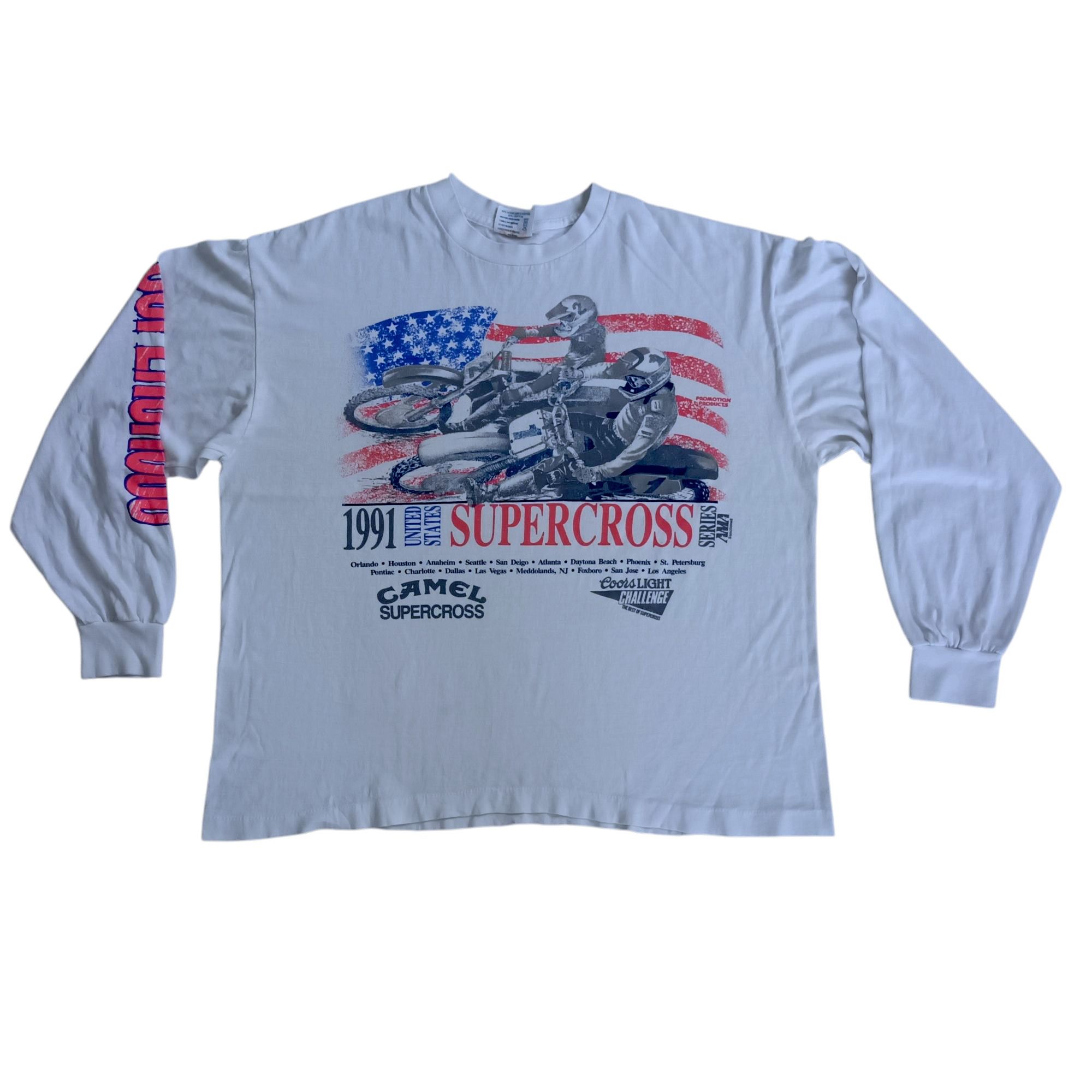 Camel Vintage t shirt vintage90s CAMEL Supercross 1991 Size "XL" Size US XL / EU 56 / 4 - 4 Thumbnail