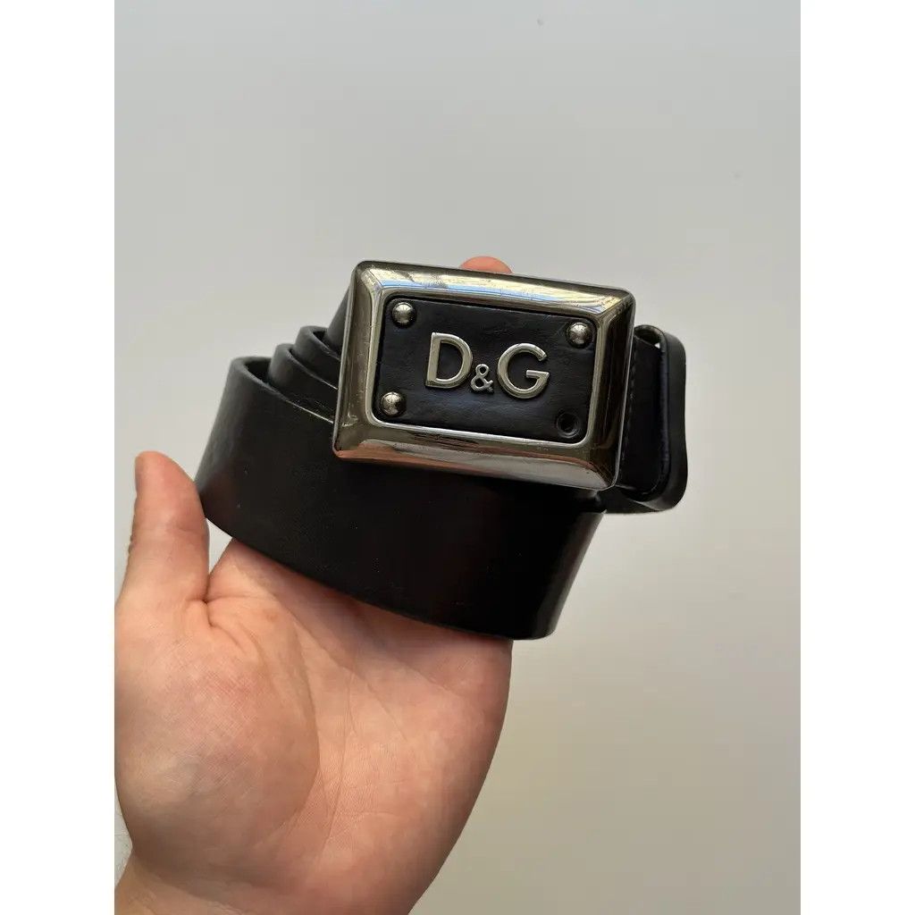 Dolce & Gabbana Dolce & Gabbana D&G Logo Leather Belt Black Metal Buckle Size ONE SIZE - 2 Thumbnail