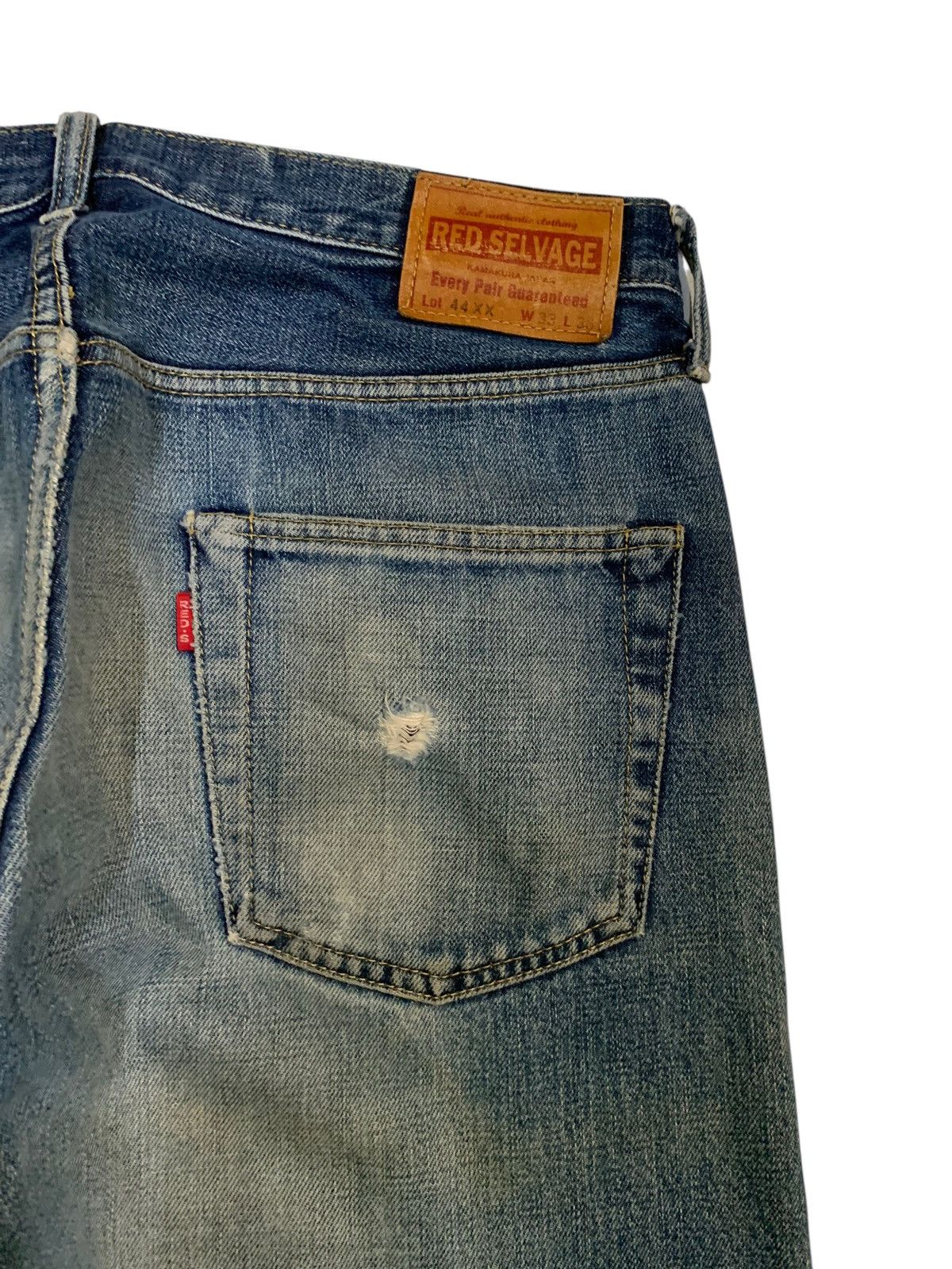 Kapital VINTAGE KAMAKURA SELVEDGE FADED JAPANESE DISTRESSED DENIM Size US 33 - 13 Thumbnail