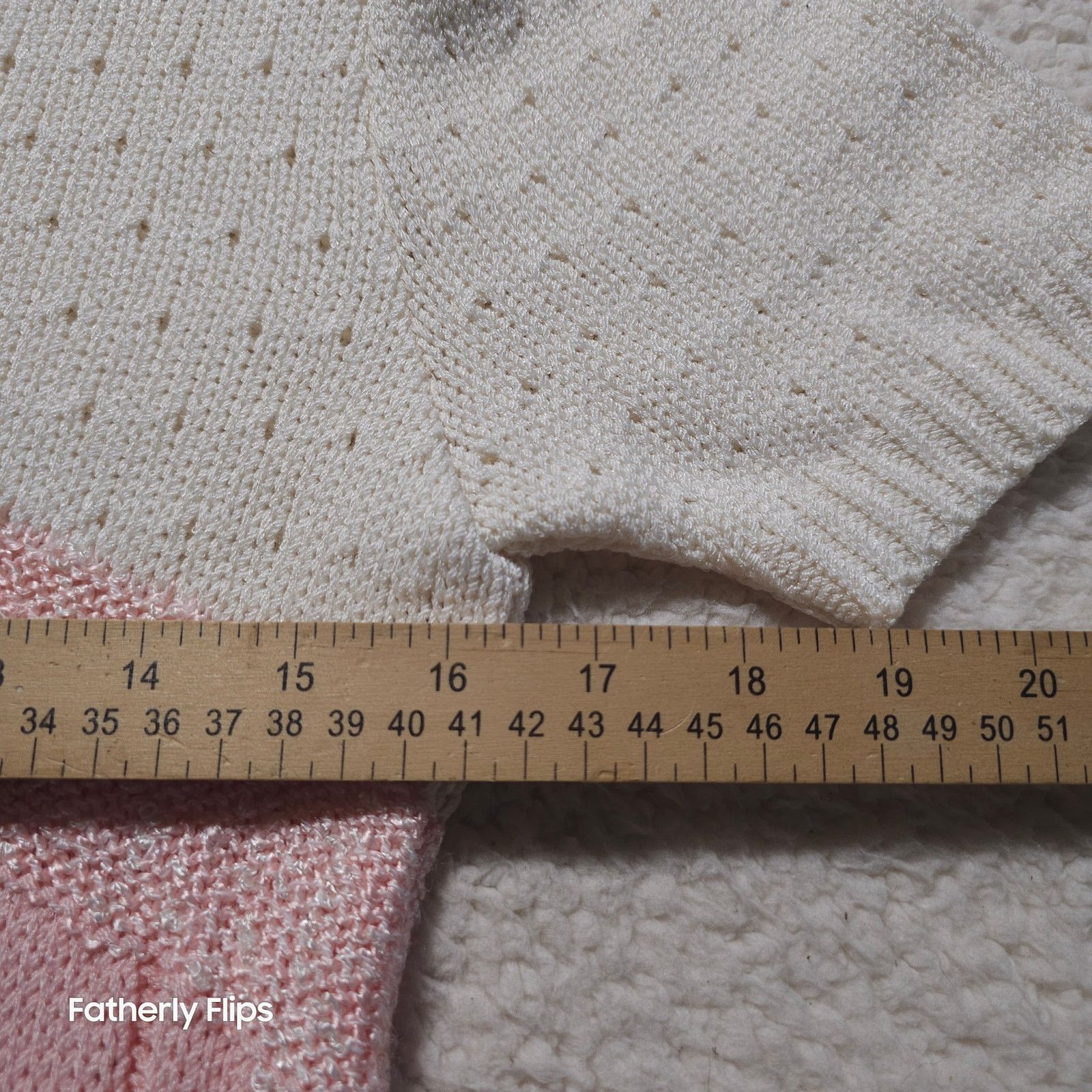 Other Dalton Studio Vintage Pink White Pointelle Knit Sweater M Size M / US 6-8 / IT 42-44 - 8 Thumbnail
