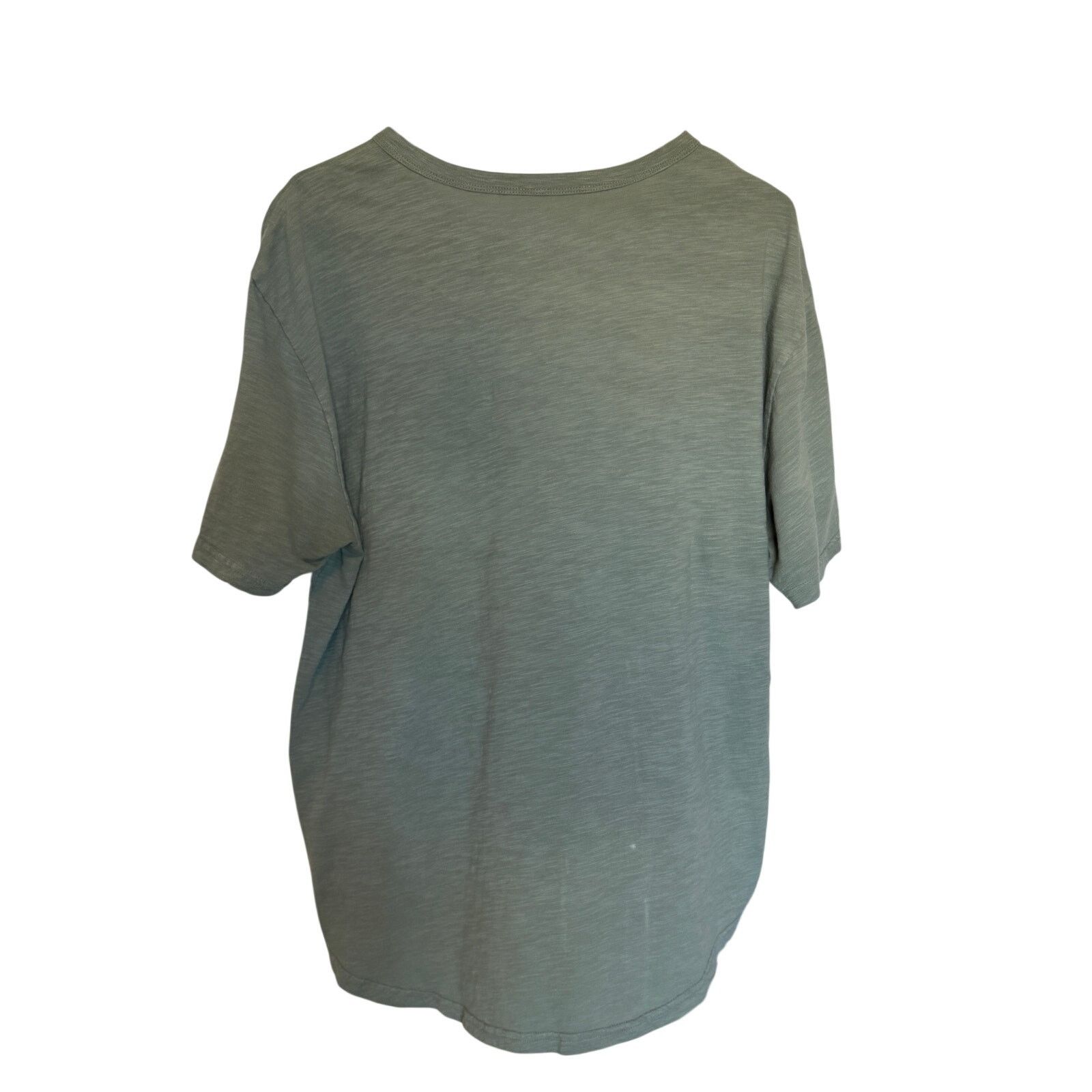 Gap Gap Green Lived-In Relaxed Curved Hem Henley T-Shirt Size US L / EU 52-54 / 3 - 7 Thumbnail