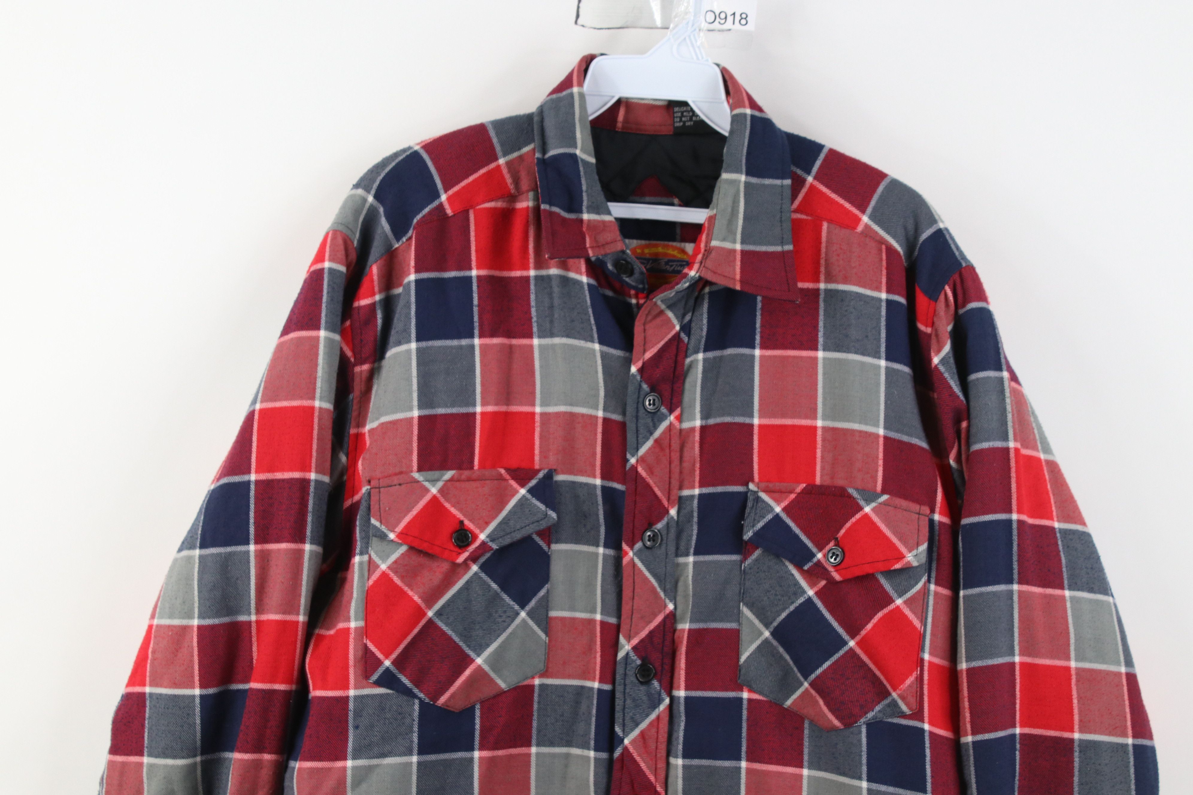 Vintage Vintage 90s Streetwear Flannel Button Shirt Jacket Jac Shirt Size US M / EU 48-50 / 2 - 2 Thumbnail