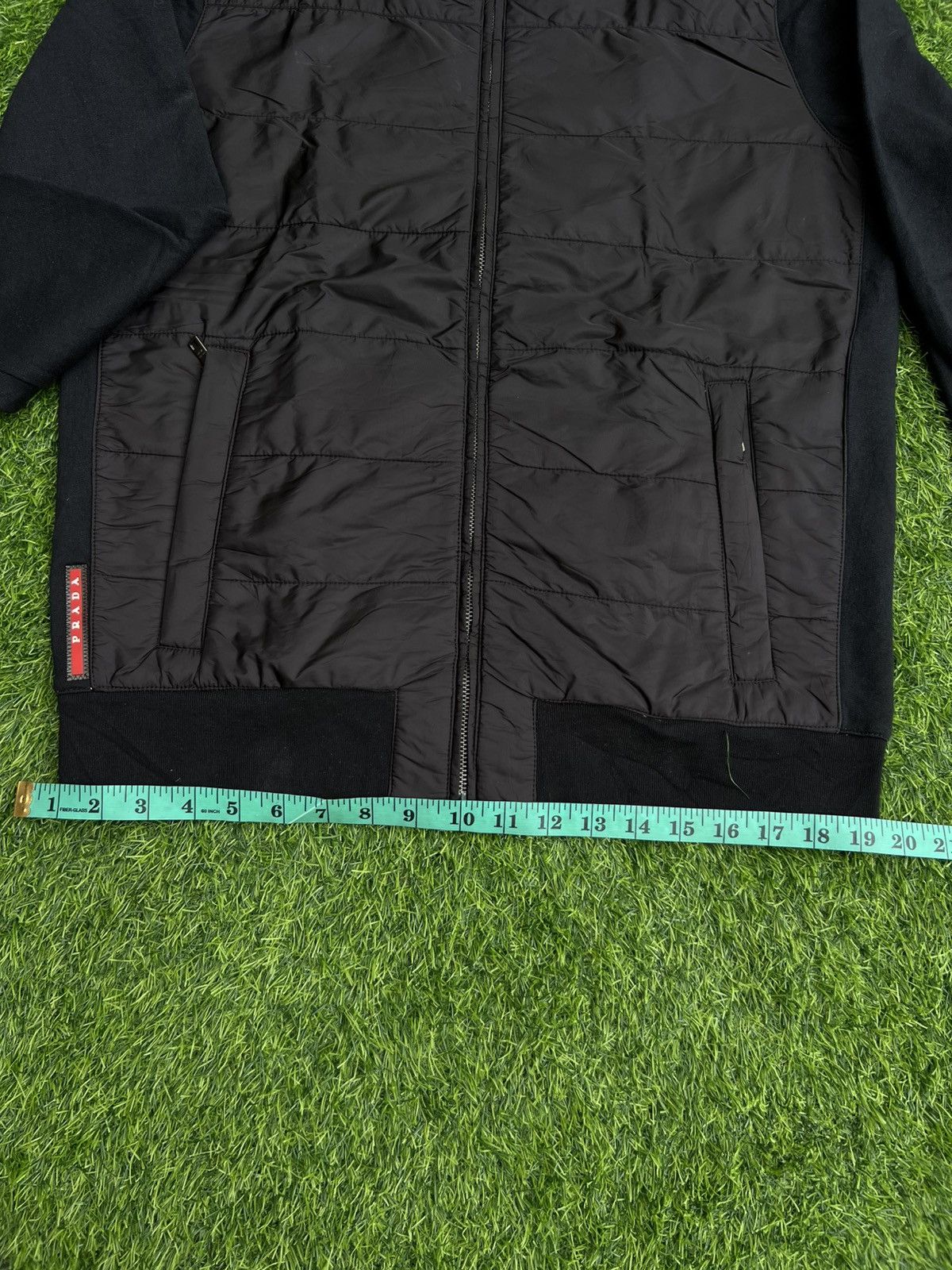 Prada Prada Black Quilted Hybrid Bomber Jacket – Size L Size US L / EU 52-54 / 3 - 8 Thumbnail