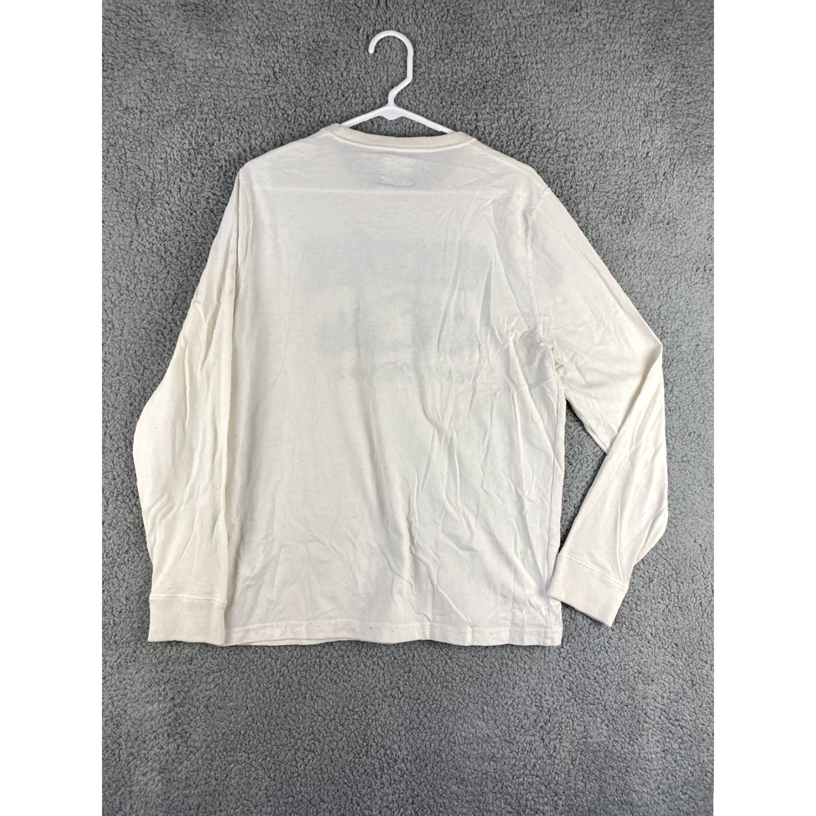 Abercrombie & Fitch Abercrombie & Fitch Men's Long Sleeve Cotton Muscle Shirt Crew Neck L White Casual Fall Winter Size US L / EU 52-54 / 3 - 7 Thumbnail